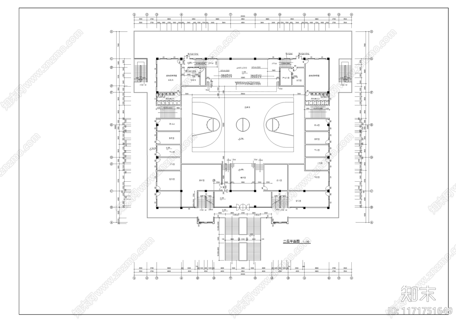 现代学校建筑cad施工图下载【ID:1171751649】