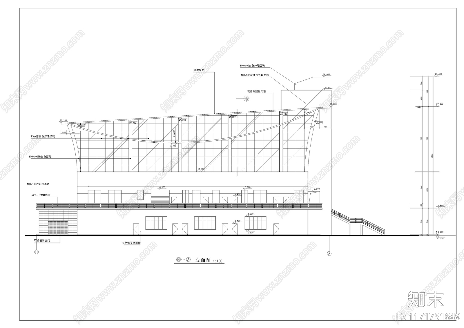 现代学校建筑cad施工图下载【ID:1171751649】