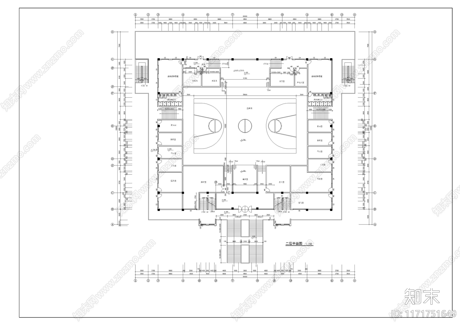 现代学校建筑cad施工图下载【ID:1171751649】