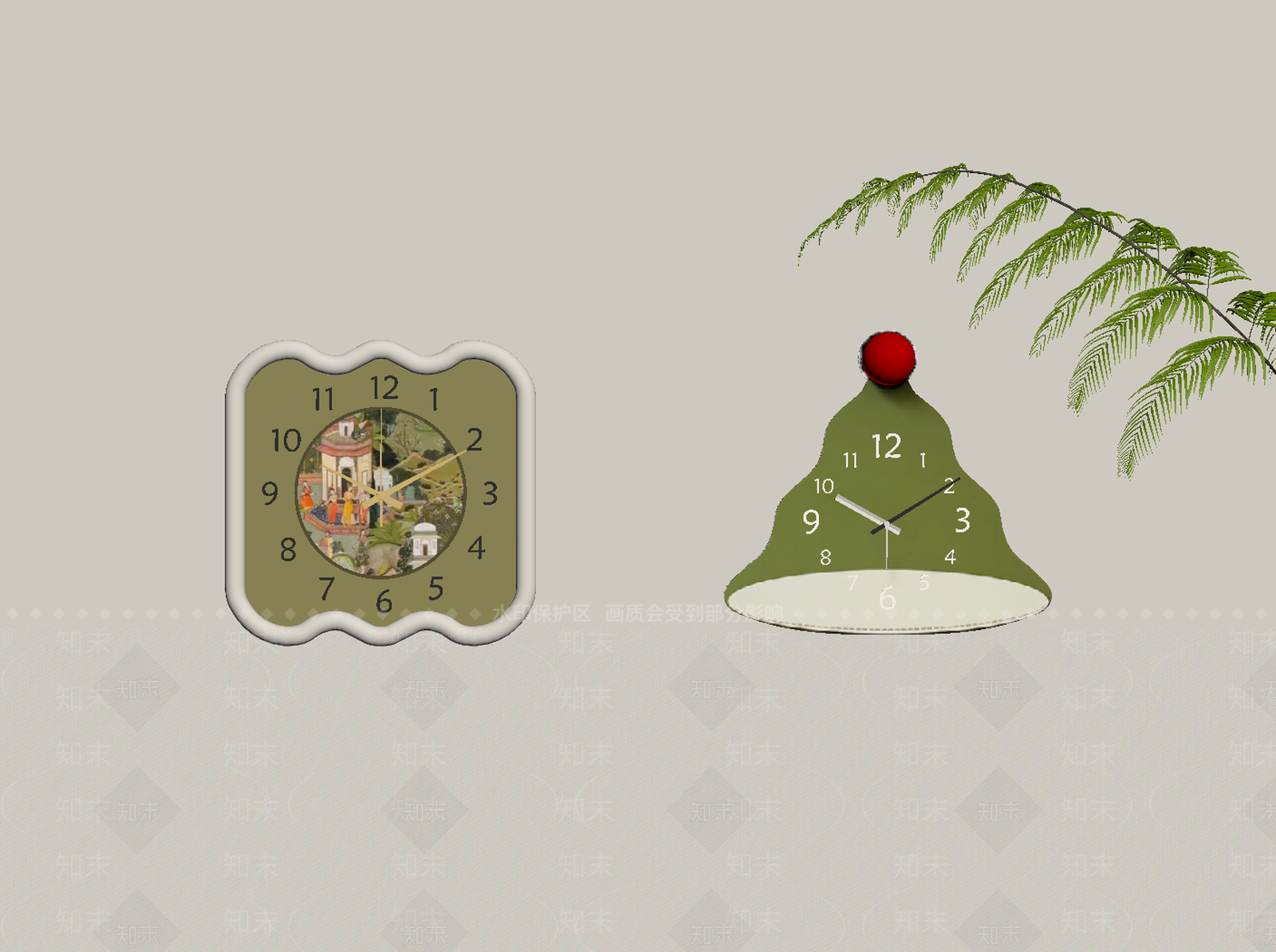现代钟表SU模型下载【ID:1171751896】