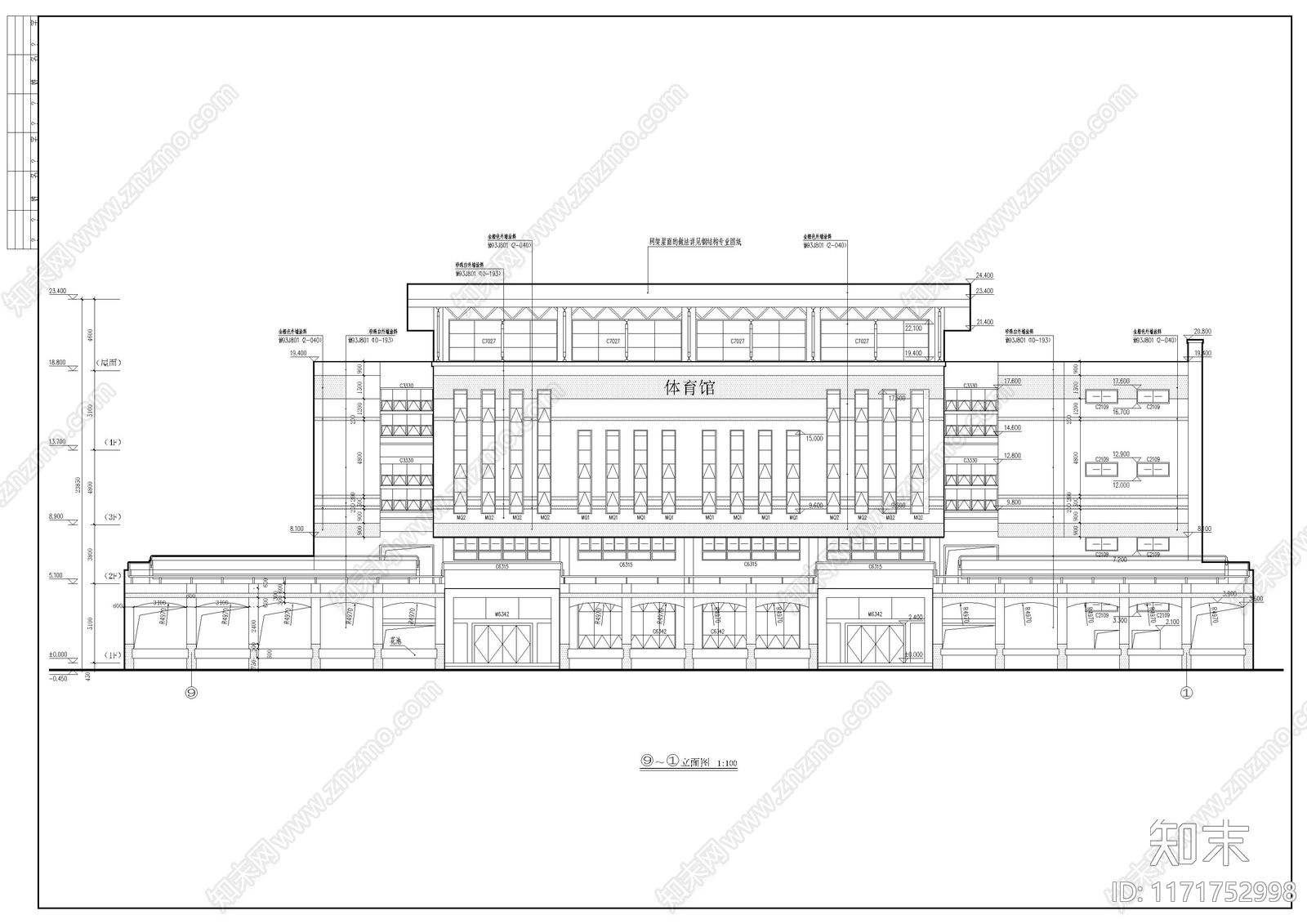 现代学校建筑cad施工图下载【ID:1171752998】