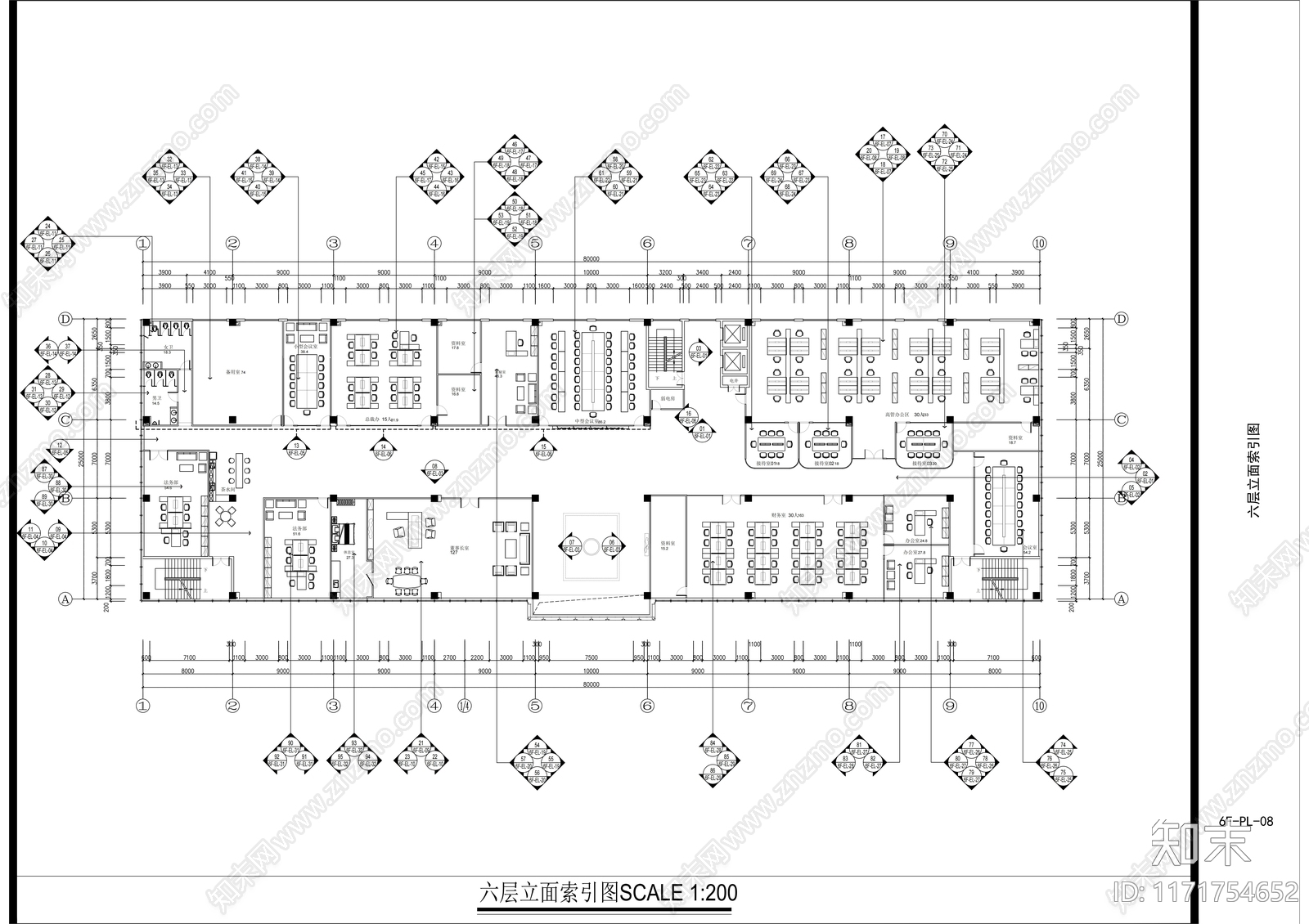 现代整体办公空间cad施工图下载【ID:1171754652】