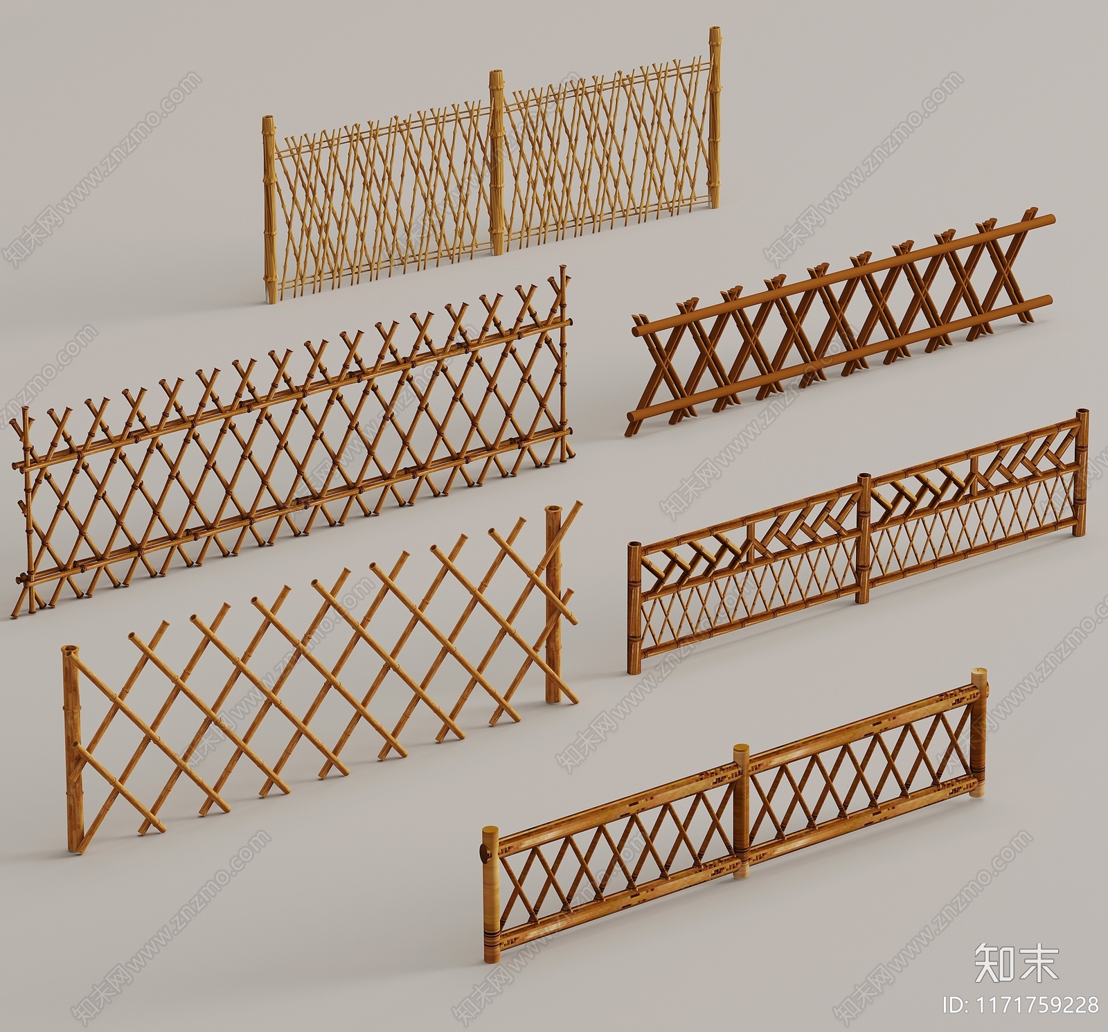 新中式栏杆3D模型下载【ID:1171759228】