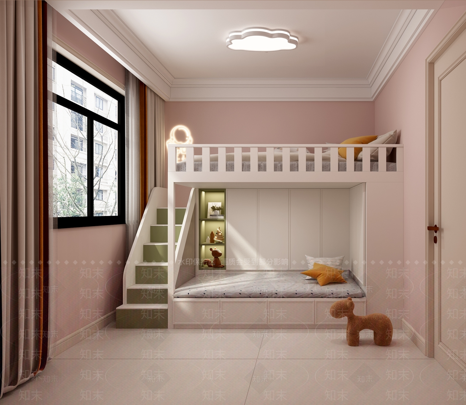 现代法式家居卧室3D模型下载【ID:1171759626】