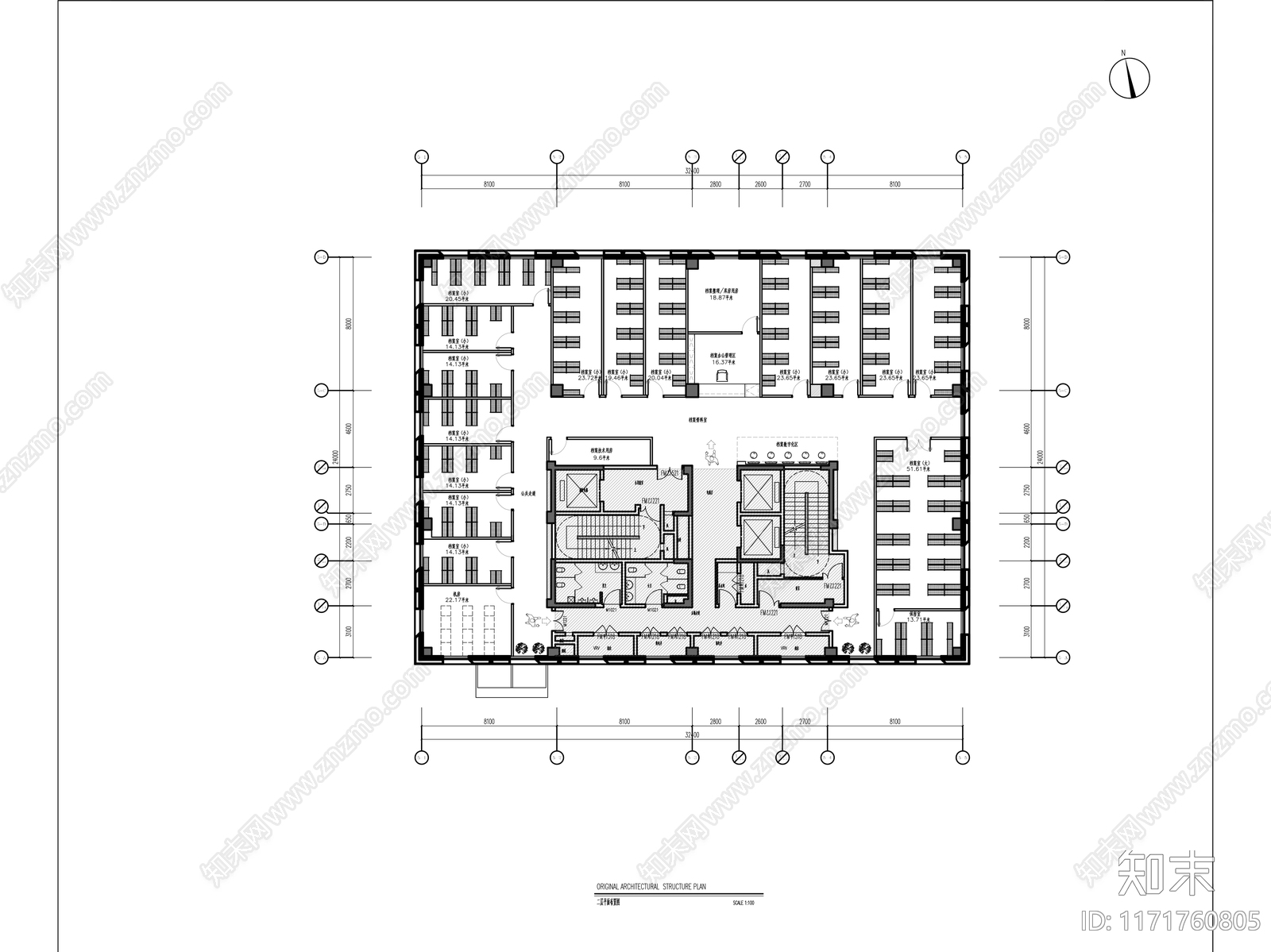 现代办公室cad施工图下载【ID:1171760805】