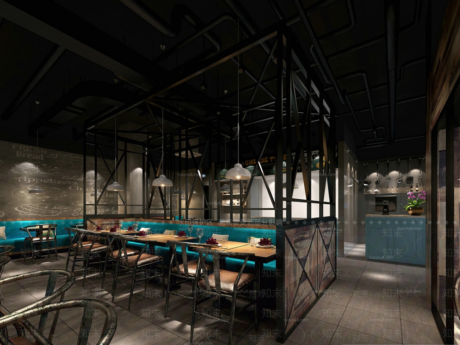 工业其他餐饮空间3D模型下载【ID:1171760978】