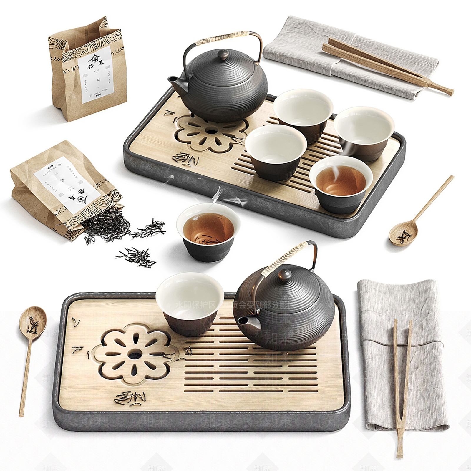 茶具3D模型下载【ID:1171765954】