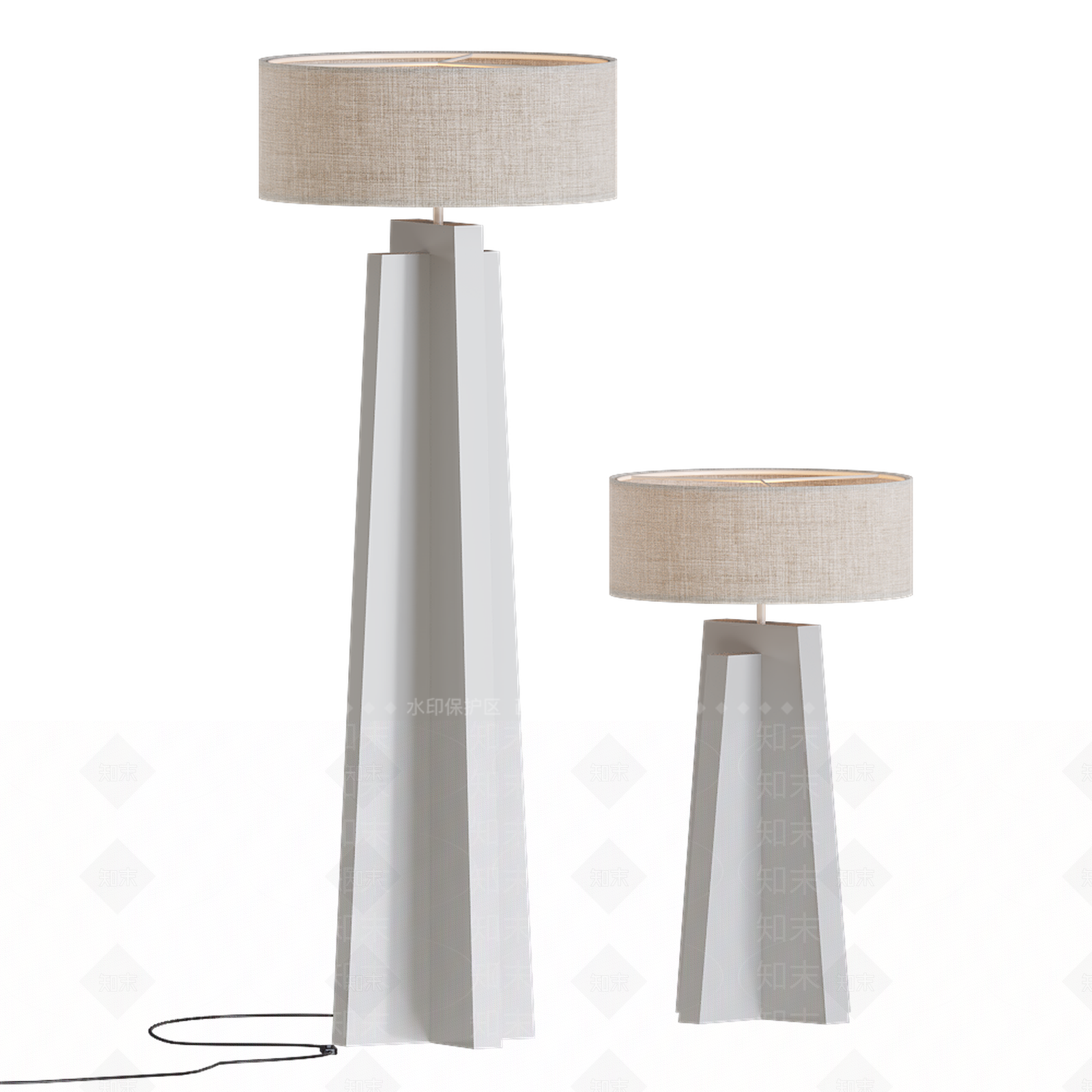 美式欧式落地灯SU模型下载【ID:1171769223】