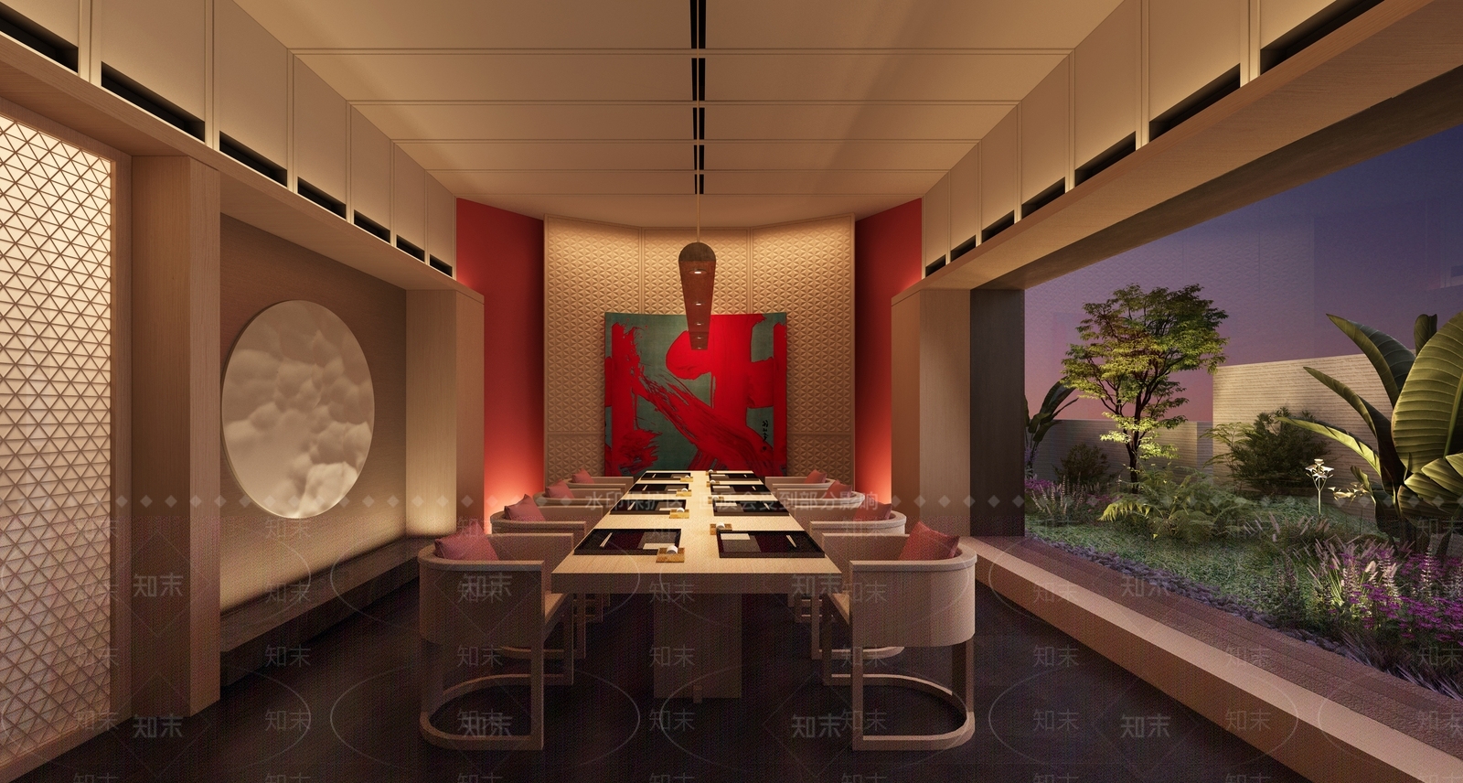 新中式日式日料店3D模型下载【ID:1171773413】