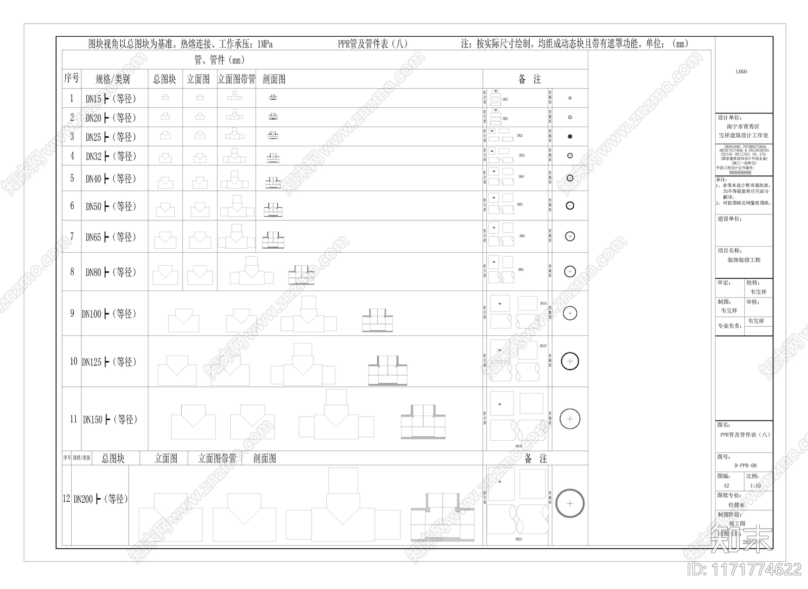 现代五金管件施工图下载【ID:1171774622】