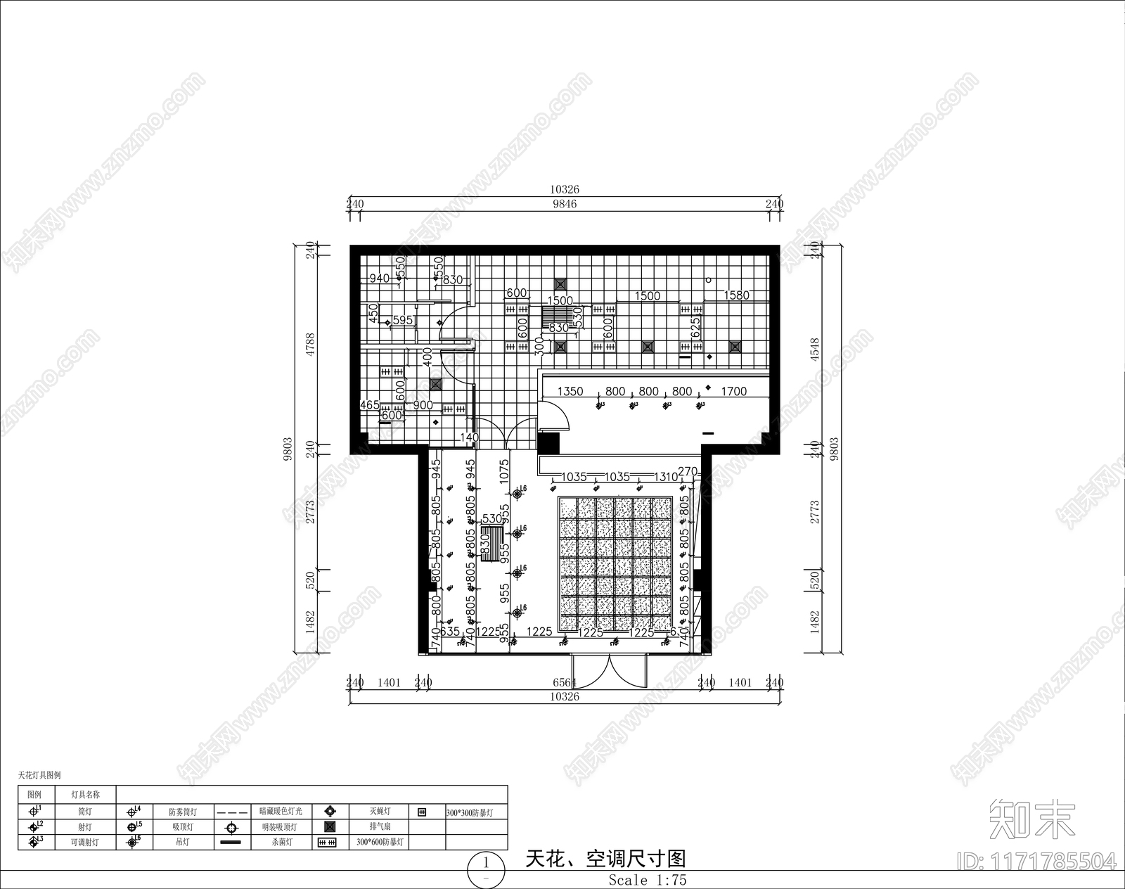 蛋糕店施工图下载【ID:1171785504】