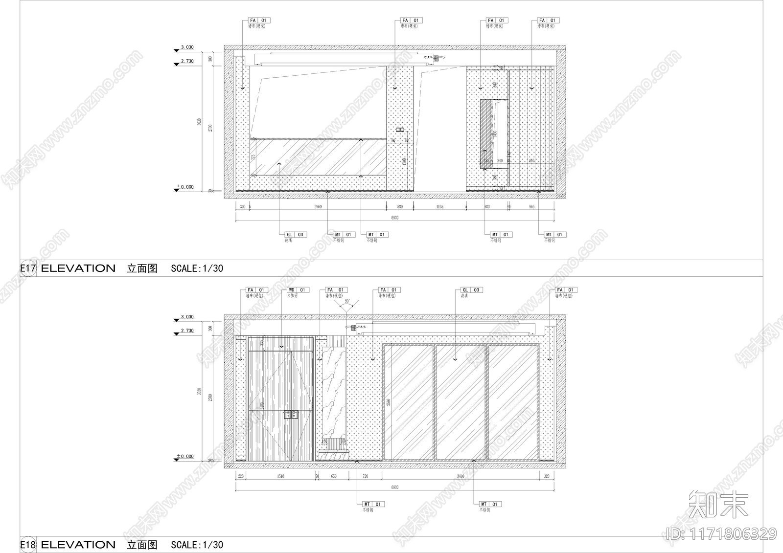 现代客厅cad施工图下载【ID:1171806329】