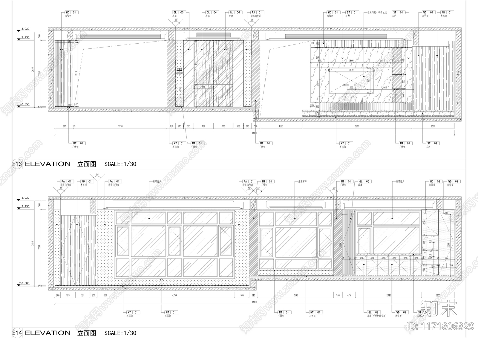 现代客厅cad施工图下载【ID:1171806329】