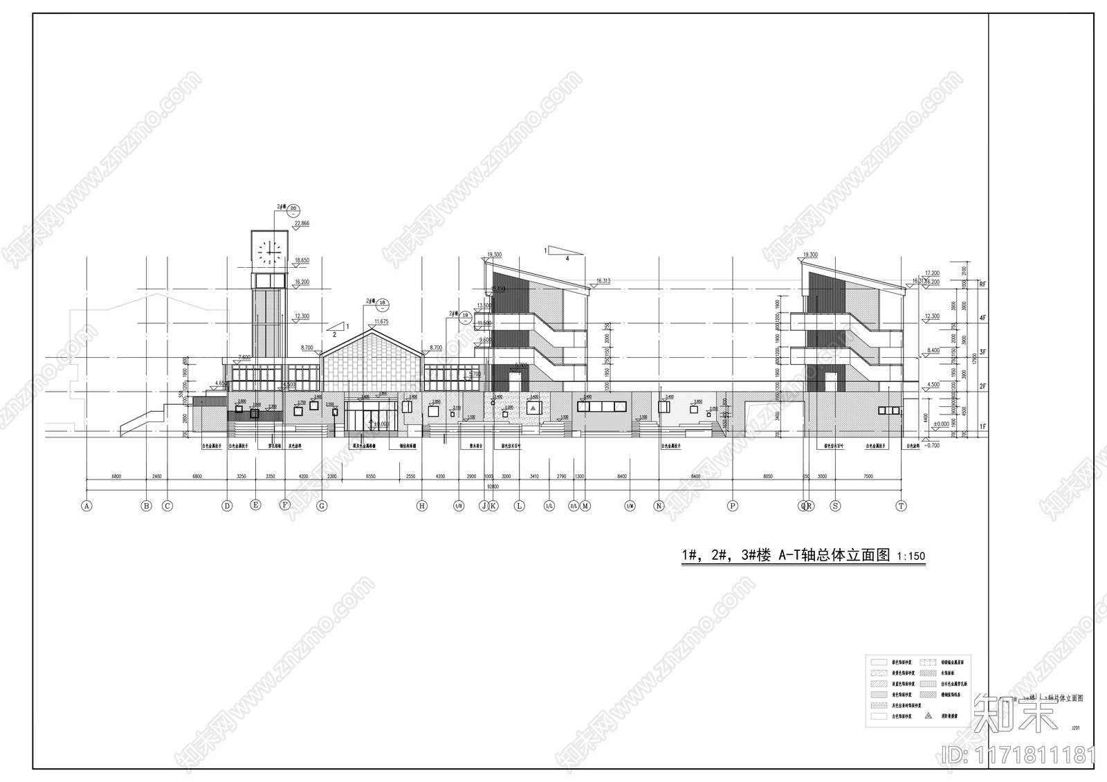 现代学校建筑cad施工图下载【ID:1171811181】