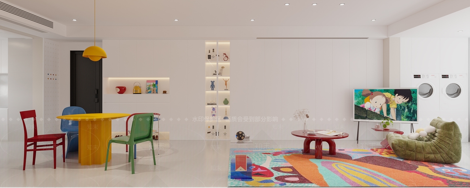 现代通用儿童房3D模型下载【ID:1214754447】