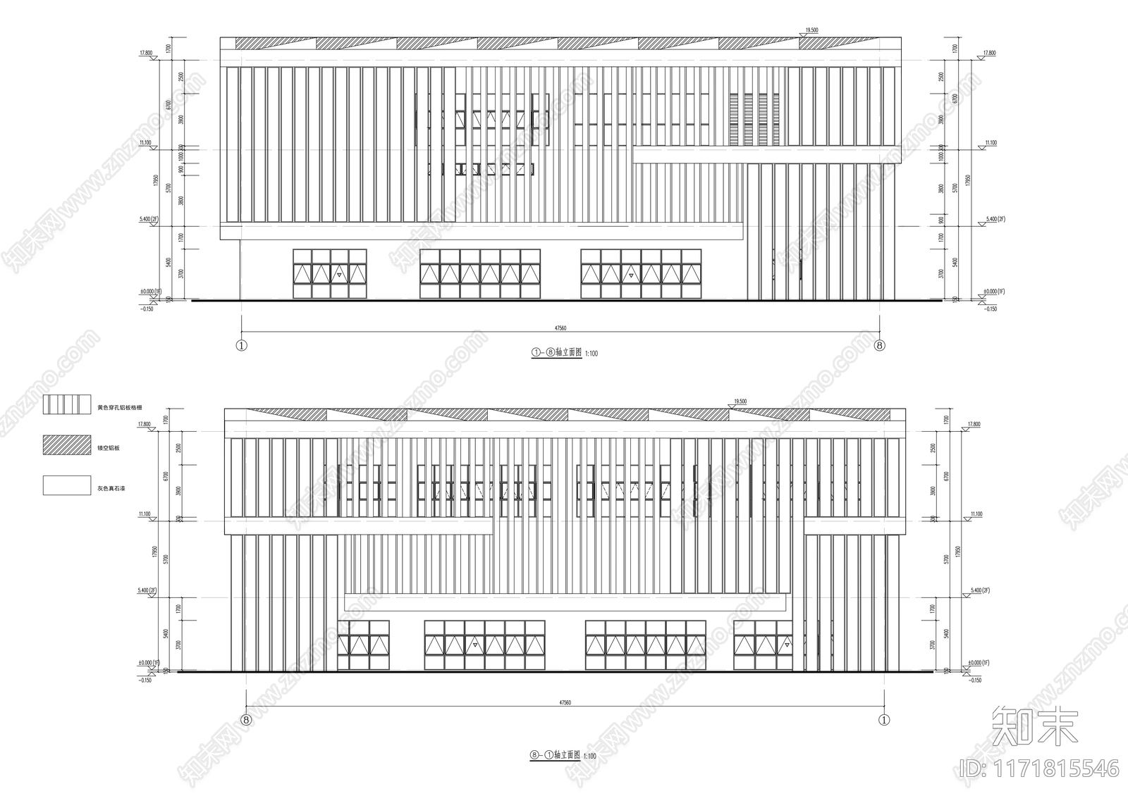 现代学校建筑cad施工图下载【ID:1171815546】
