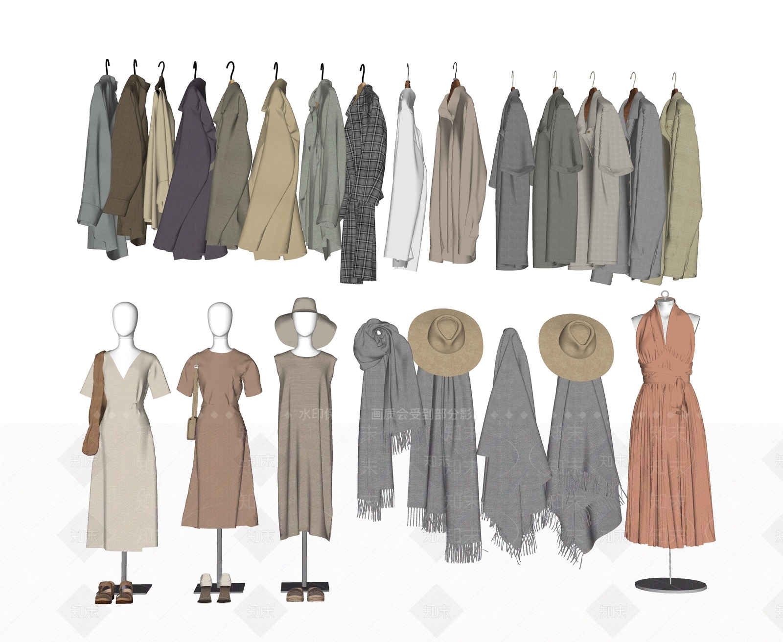 衣服SU模型下载【ID:1171815537】