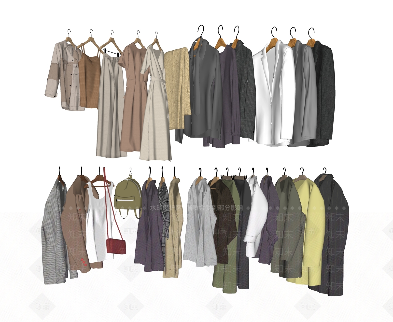 衣服SU模型下载【ID:1171816009】