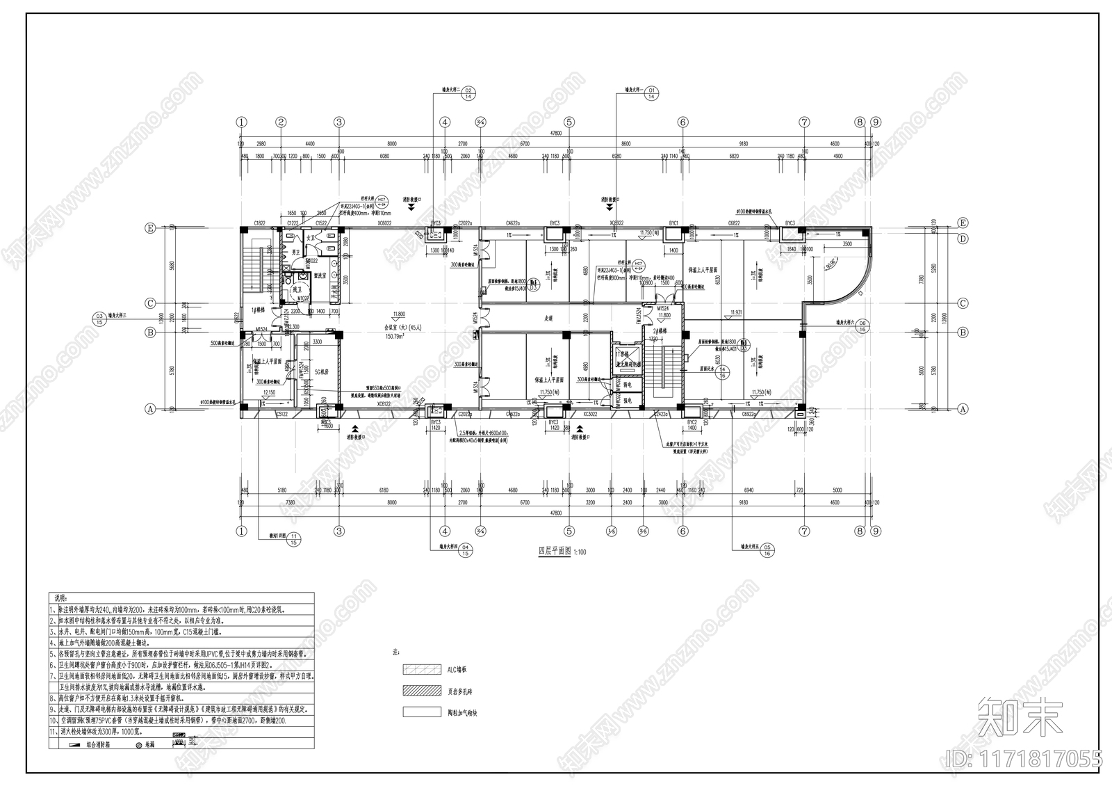 现代学校建筑cad施工图下载【ID:1171817055】