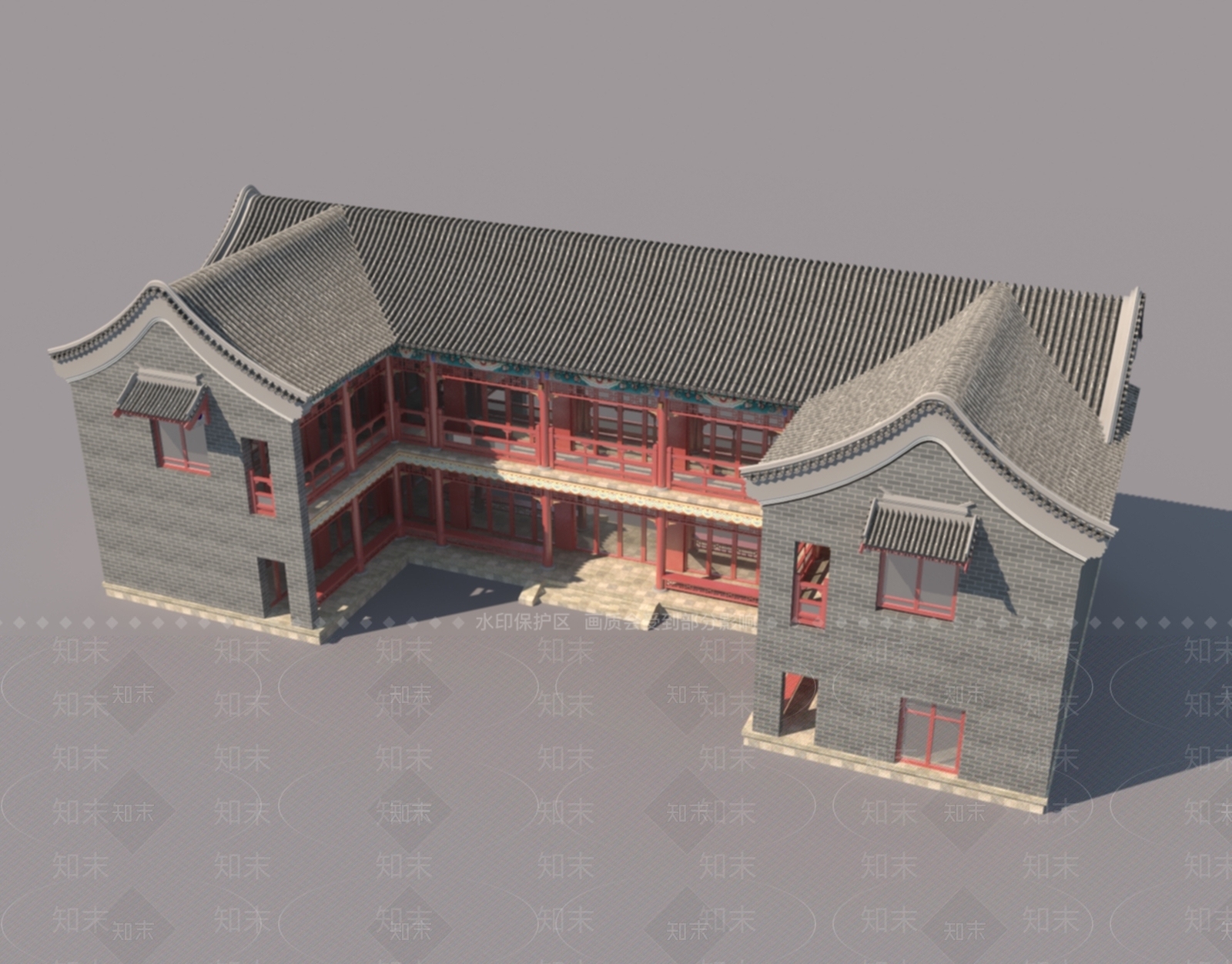 新中式中式古建3D模型下载【ID:1171818753】
