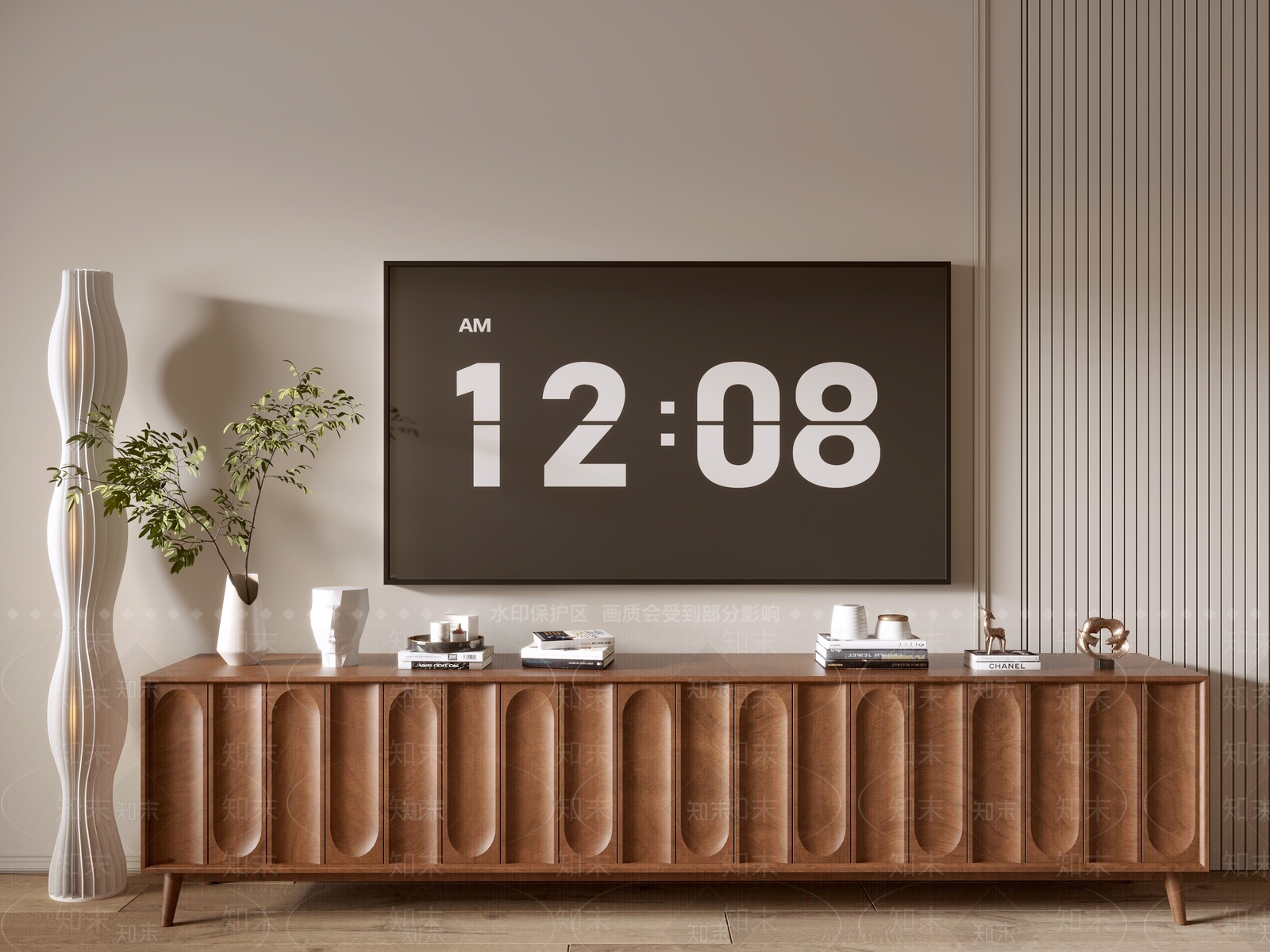 轻奢复古电视柜SU模型下载【ID:1171824714】