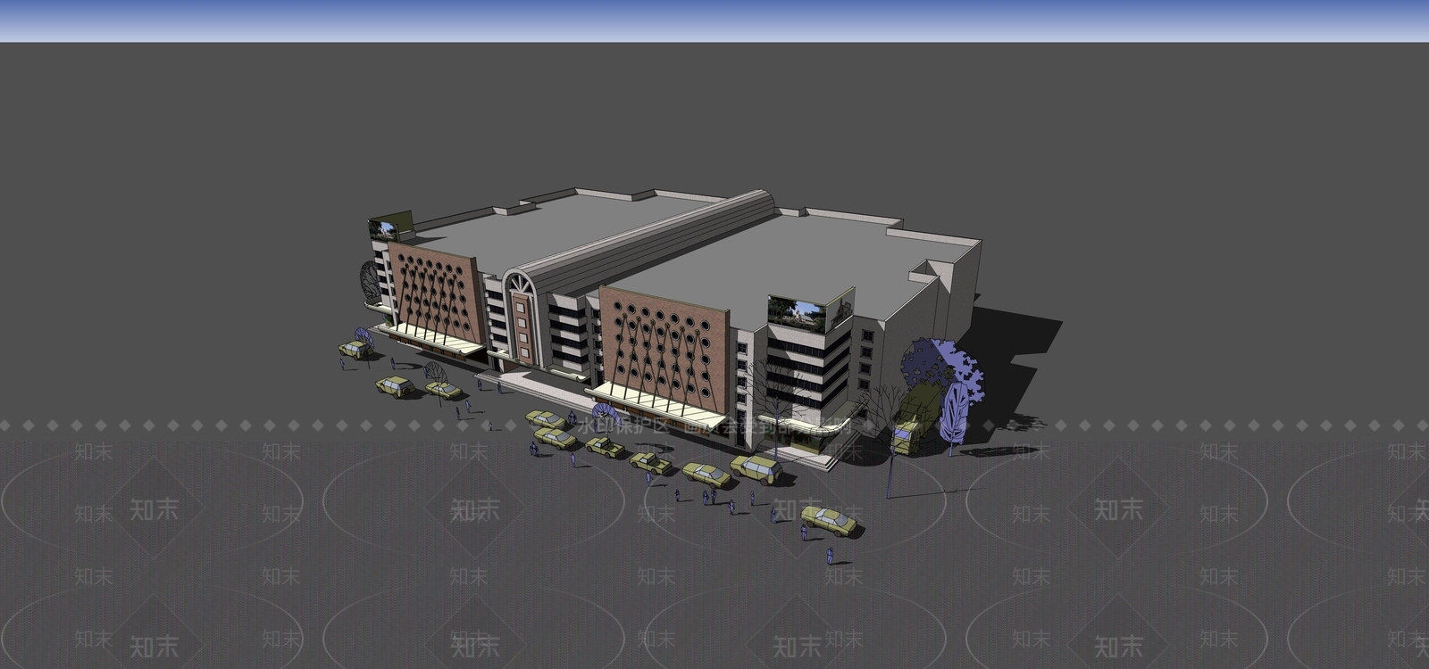 现代工业商场建筑SU模型下载【ID:1171846677】