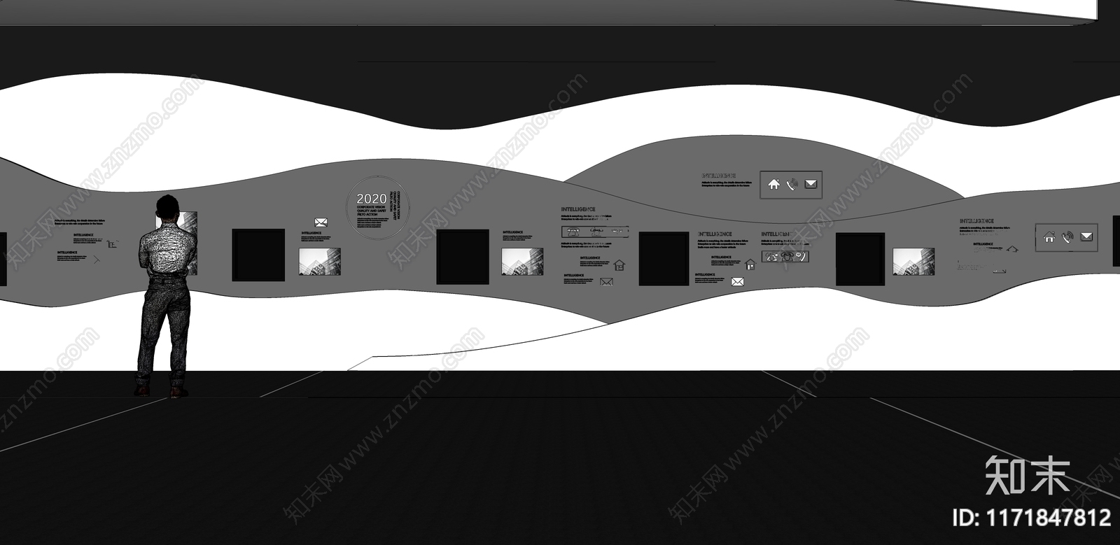 现代科技展厅SU模型下载【ID:1171847812】