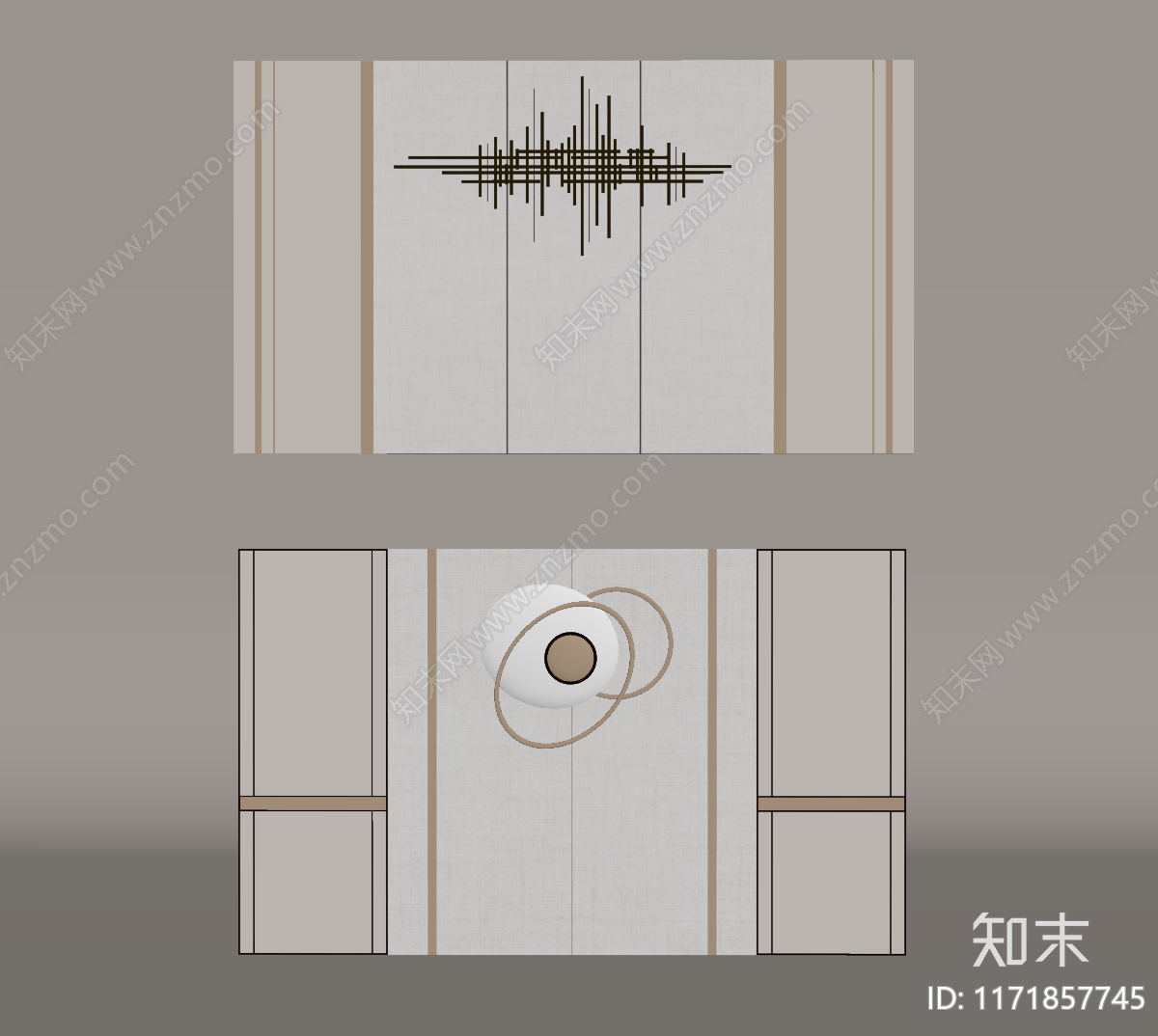 现代背景墙SU模型下载【ID:1171857745】