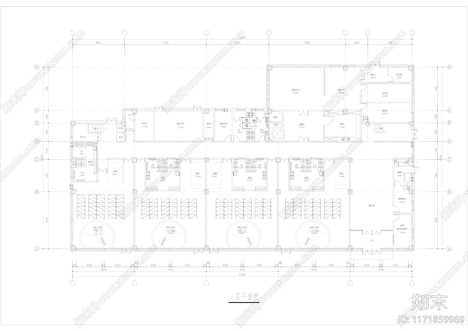 现代幼儿园建筑施工图下载【ID:1171859969】