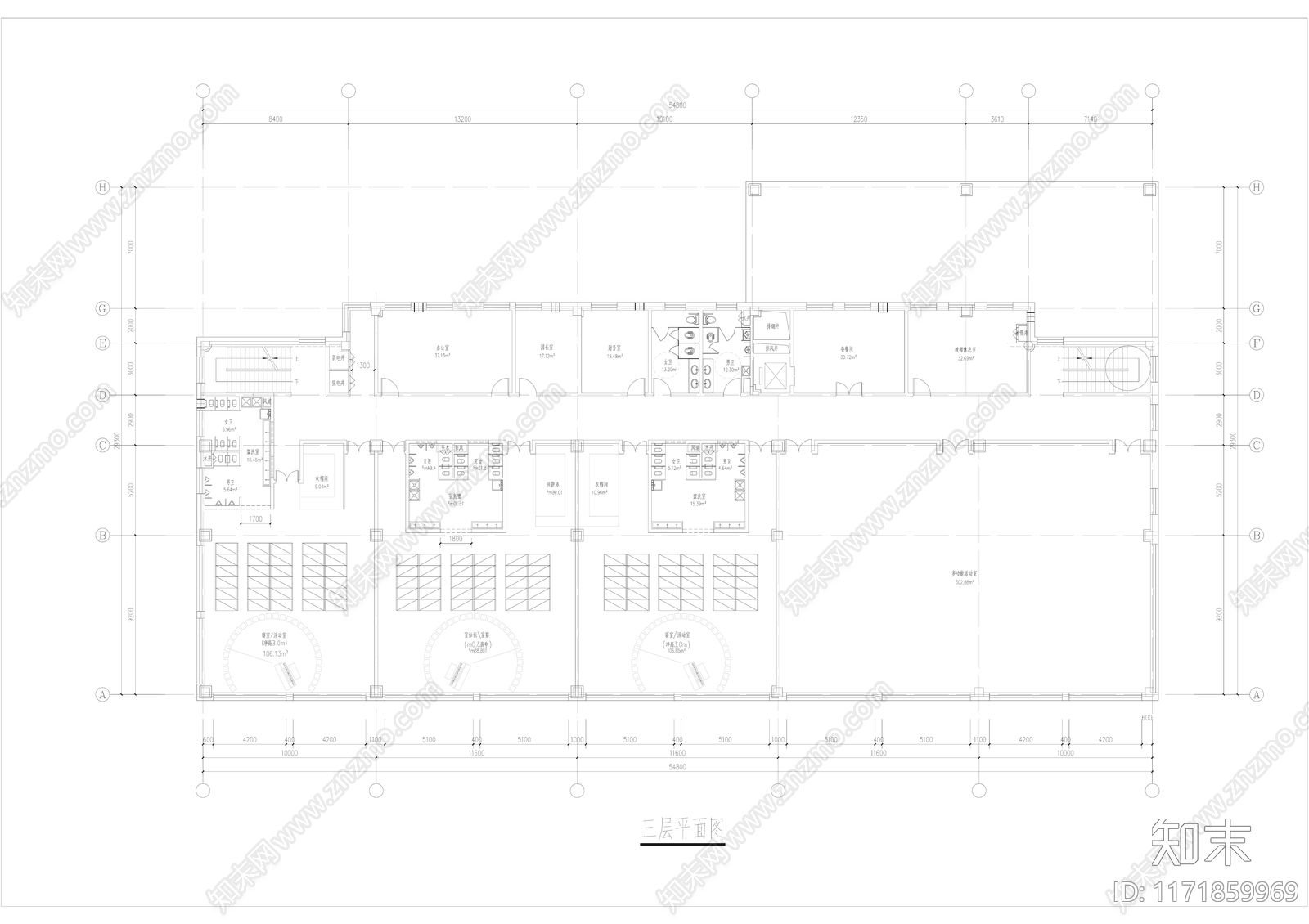 现代幼儿园建筑施工图下载【ID:1171859969】