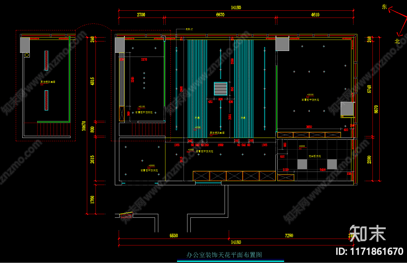 现代整体办公空间cad施工图下载【ID:1171861670】