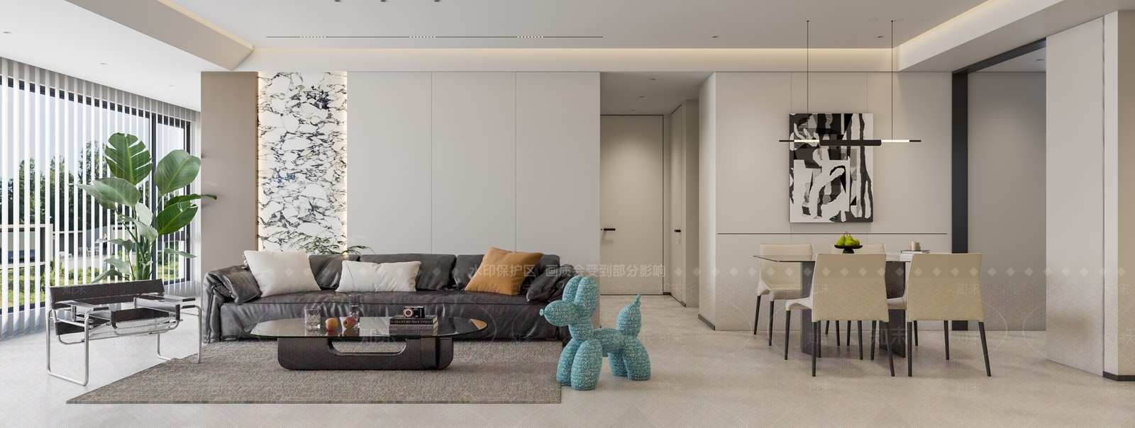 现代开放式厨房3D模型下载【ID:1214755048】