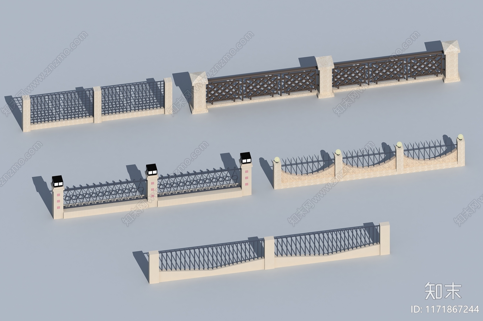 现代围栏护栏SU模型下载【ID:1171867244】