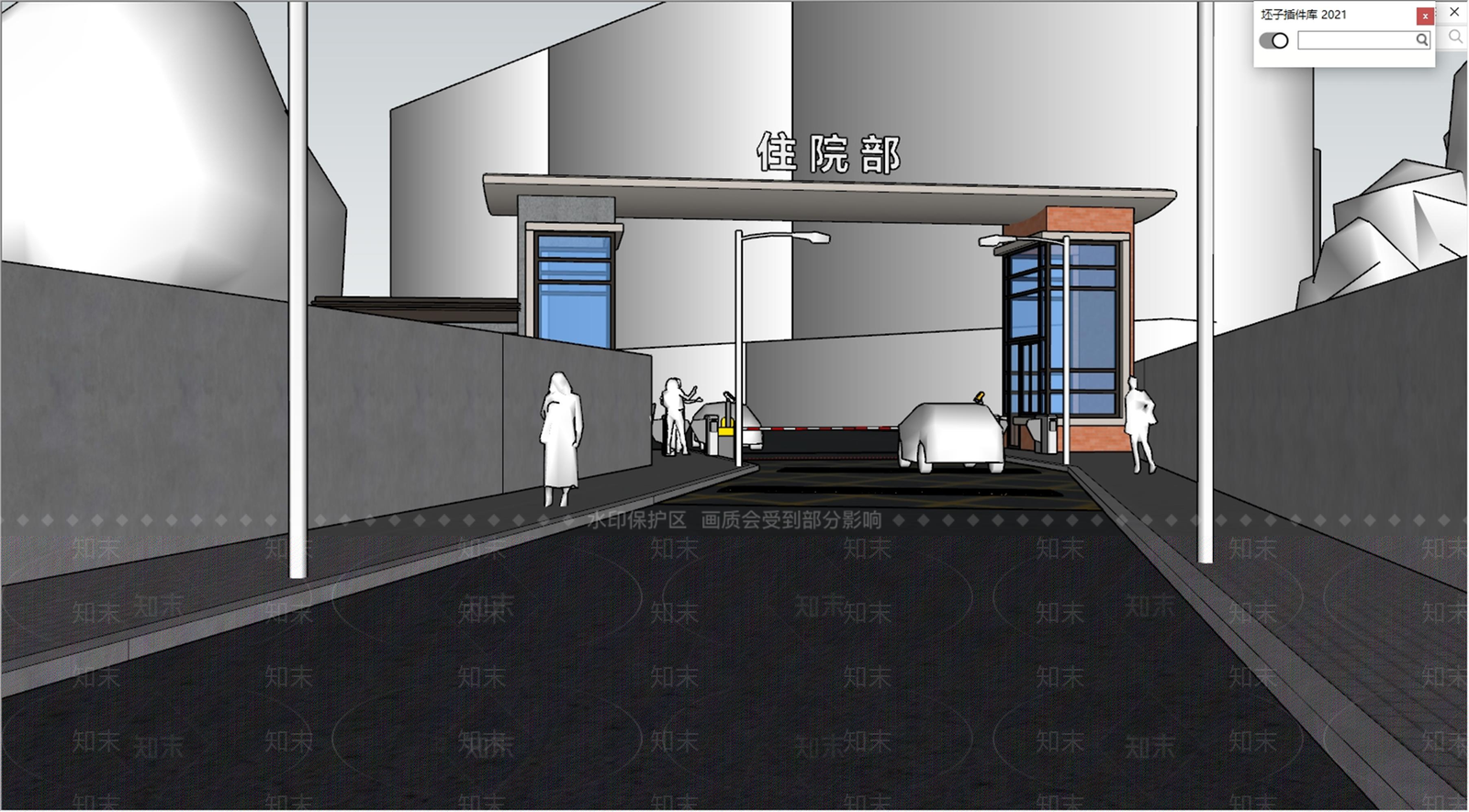 现代简约医院SU模型下载【ID:1171870245】