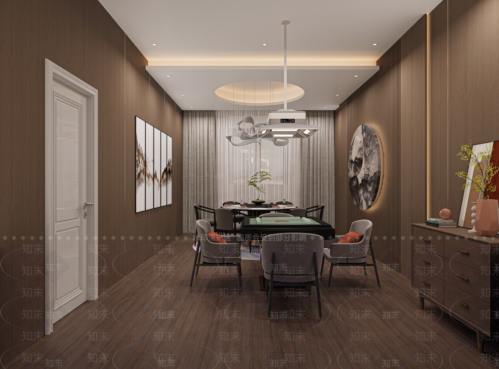 现代新中式包厢3D模型下载【ID:1171870269】