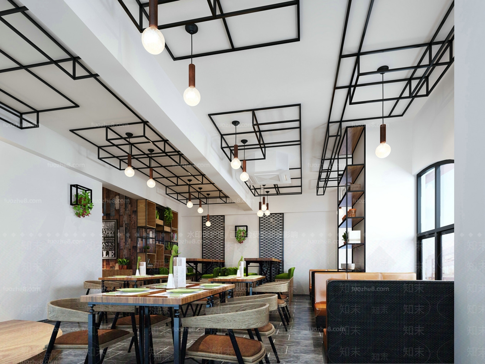 现代奶茶店3D模型下载【ID:1171872421】