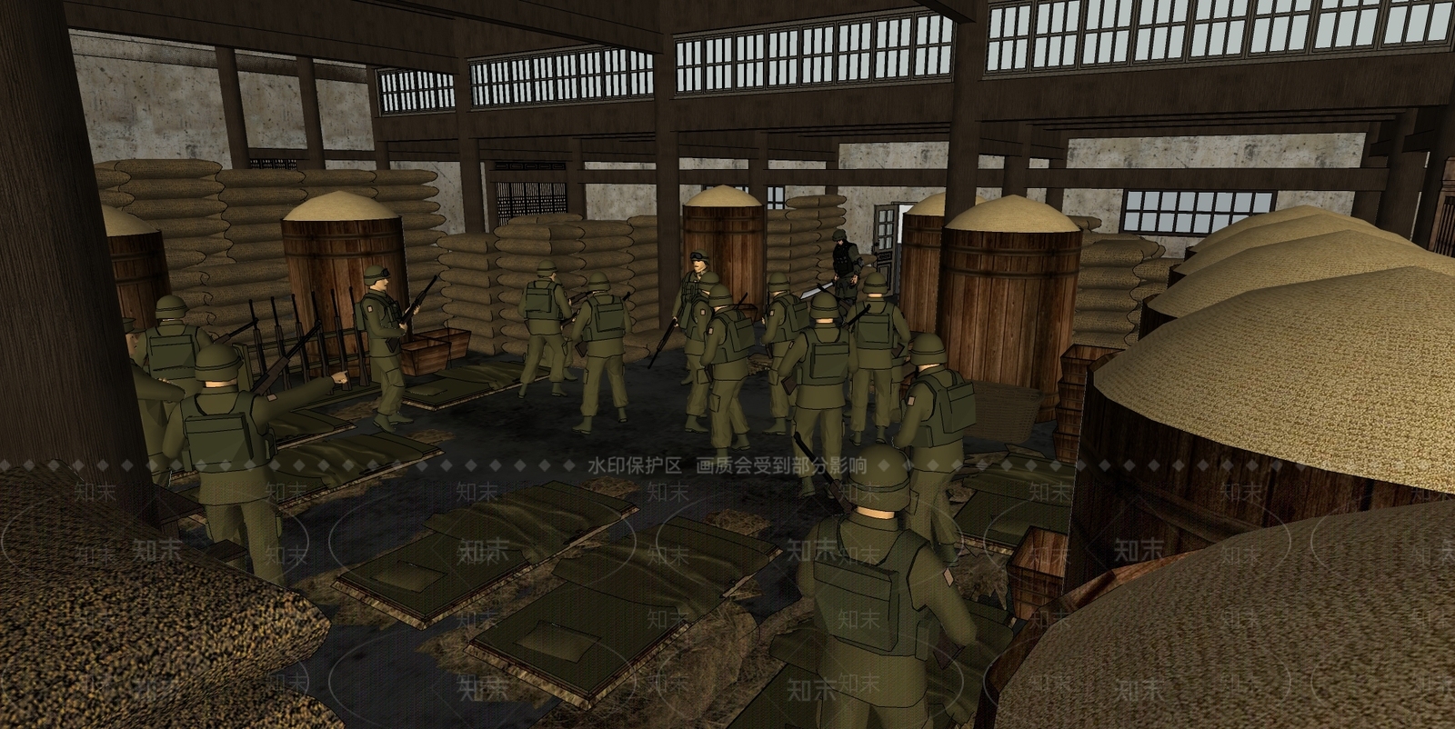 新中式中式其他公共空间SU模型下载【ID:1171887743】