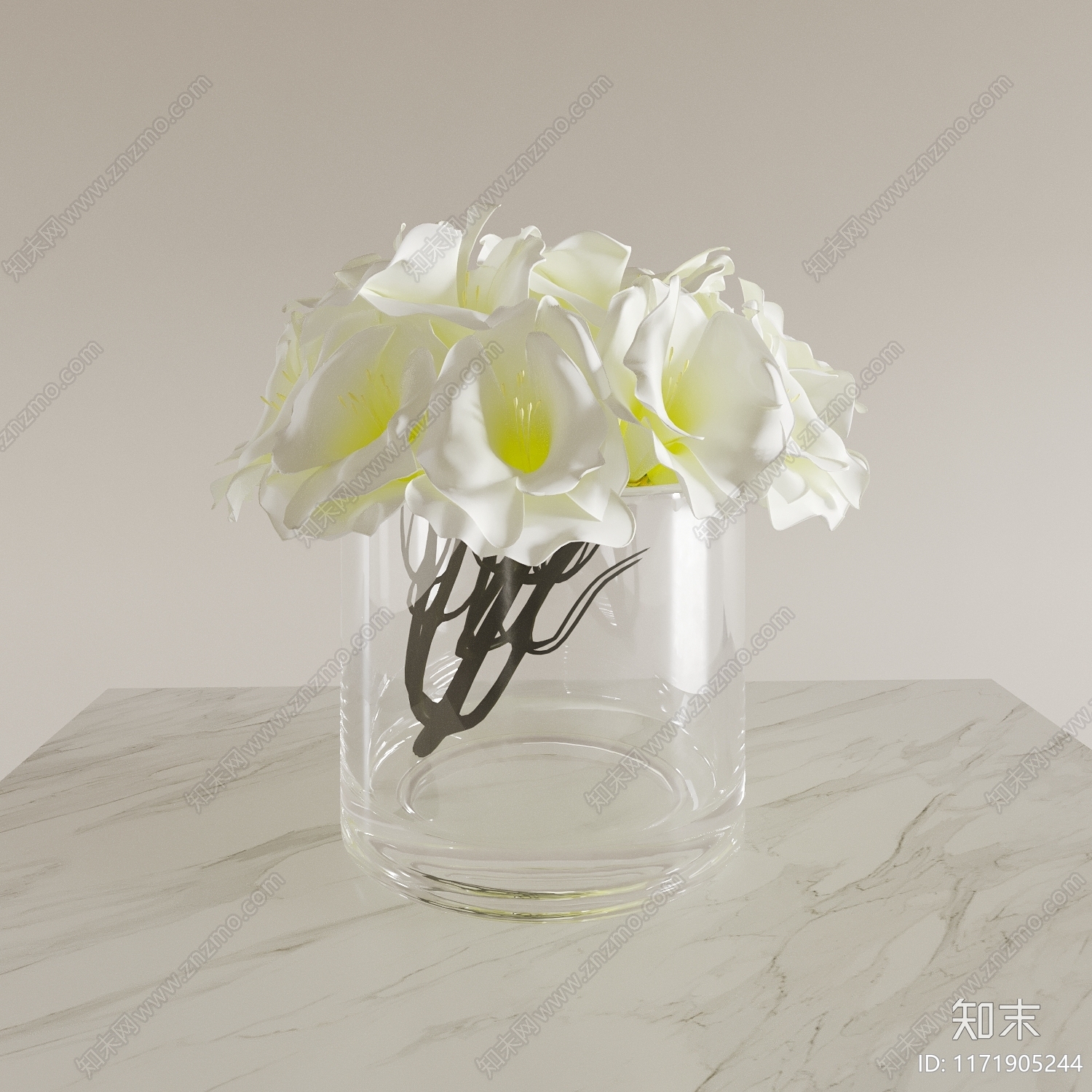 现代极简花瓶3D模型下载【ID:1171905244】