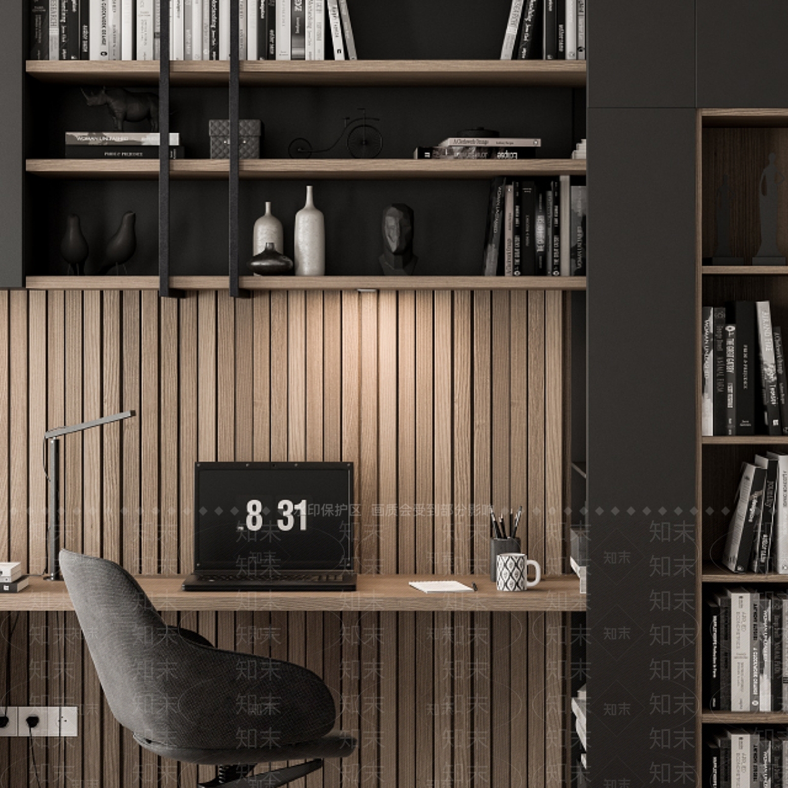 现代办公大厅3D模型下载【ID:1171907678】
