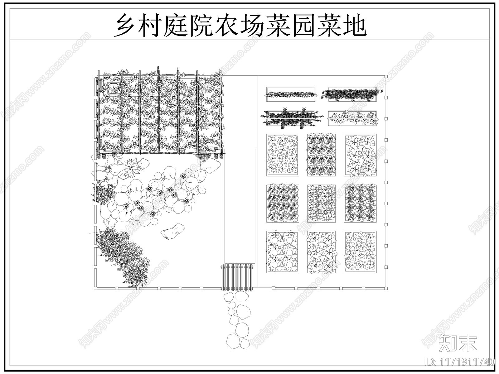 现代菜地图库施工图下载【ID:1171911740】