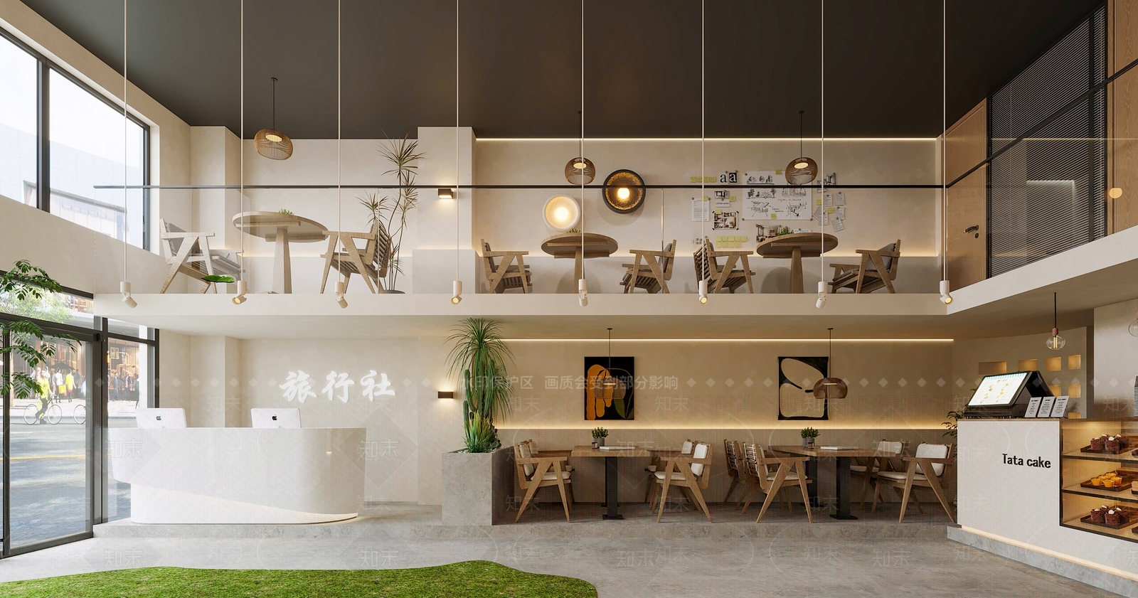现代侘寂咖啡厅3D模型下载【ID:1171913600】