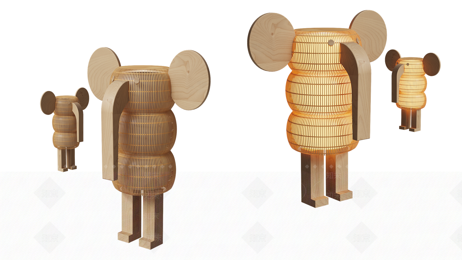 美式欧式落地灯SU模型下载【ID:1172177429】