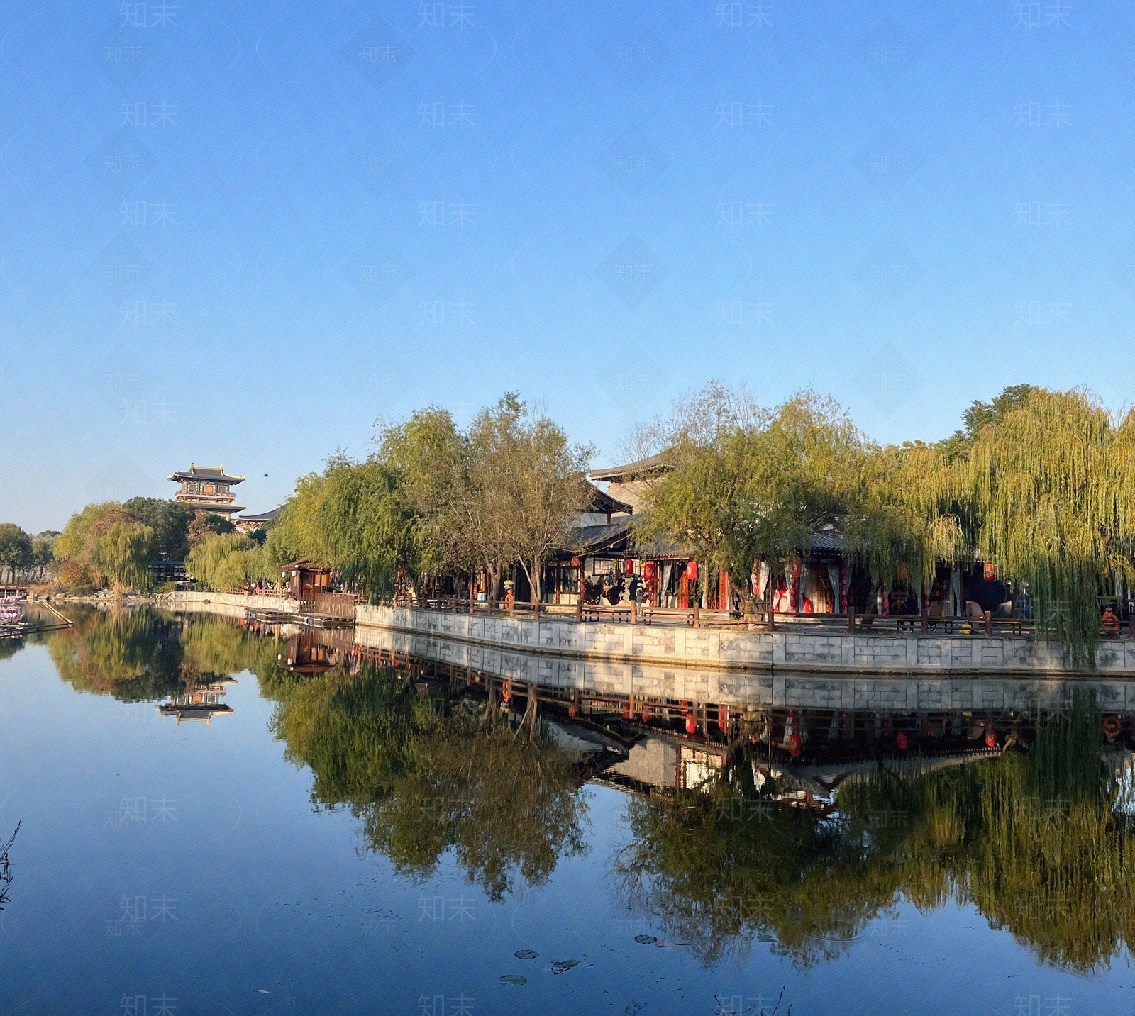 新中式街道外景贴图下载【ID:1171921316】