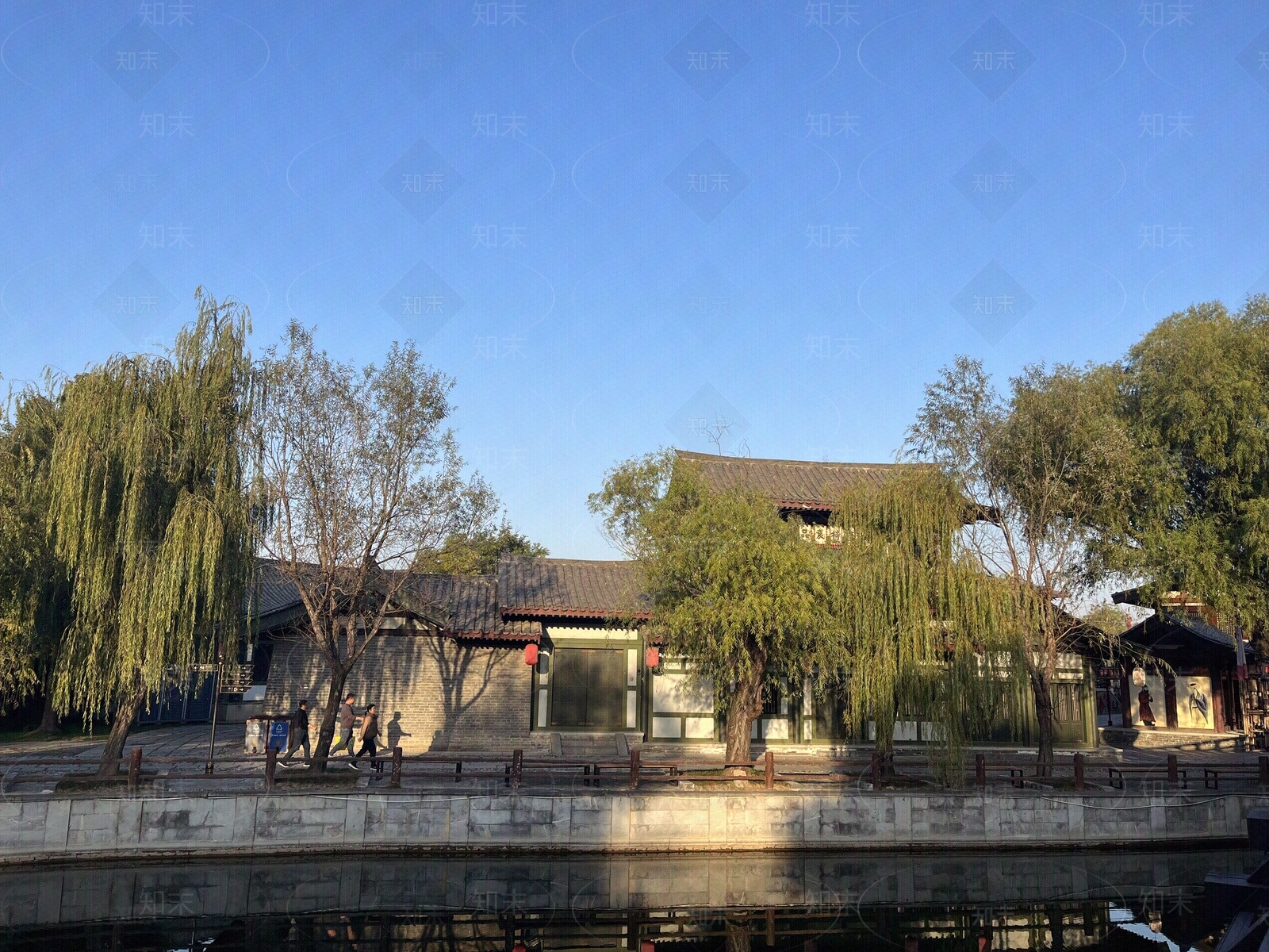 新中式街道外景贴图下载【ID:1171921438】