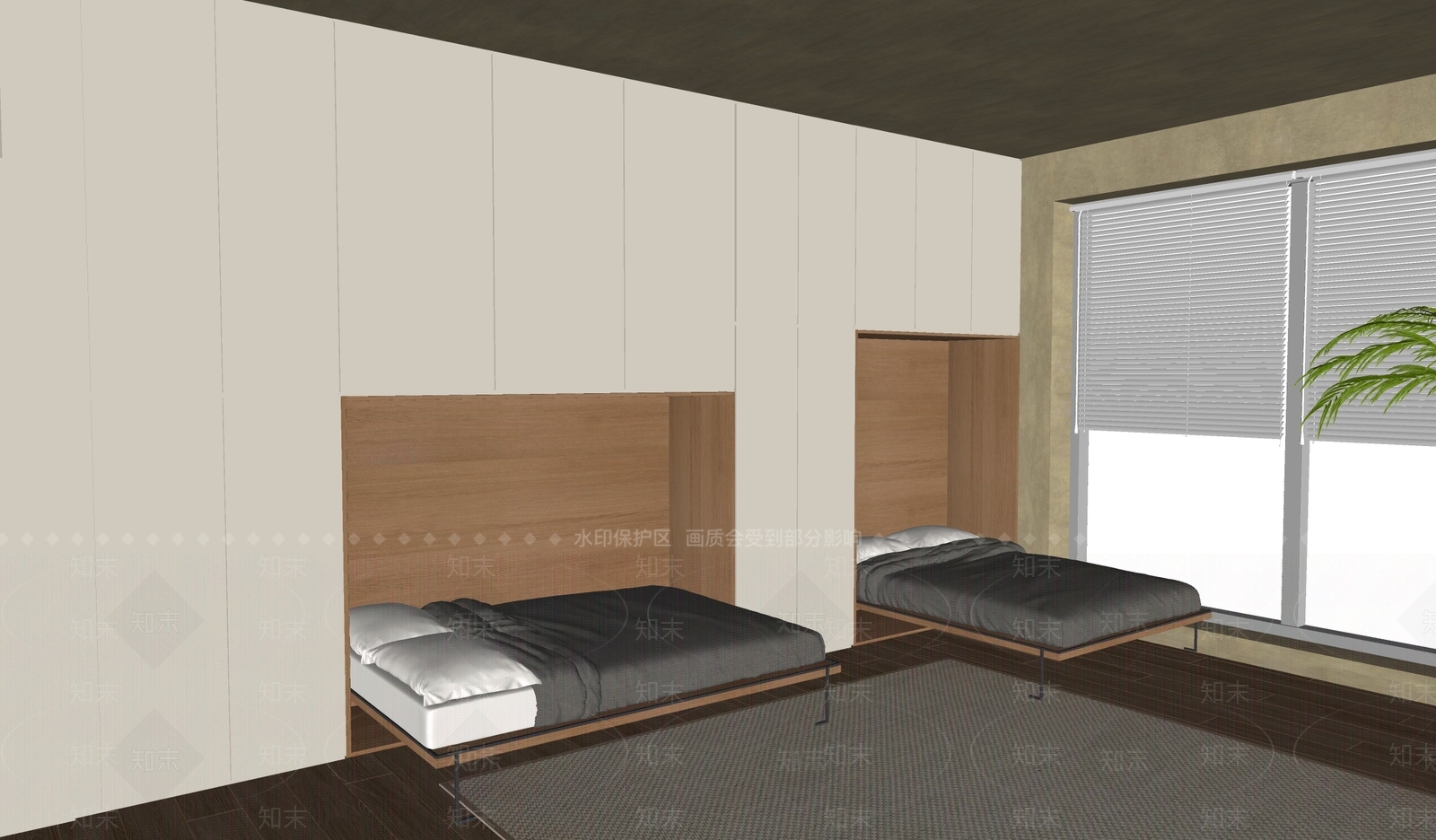 现代其他床具SU模型下载【ID:1171929794】