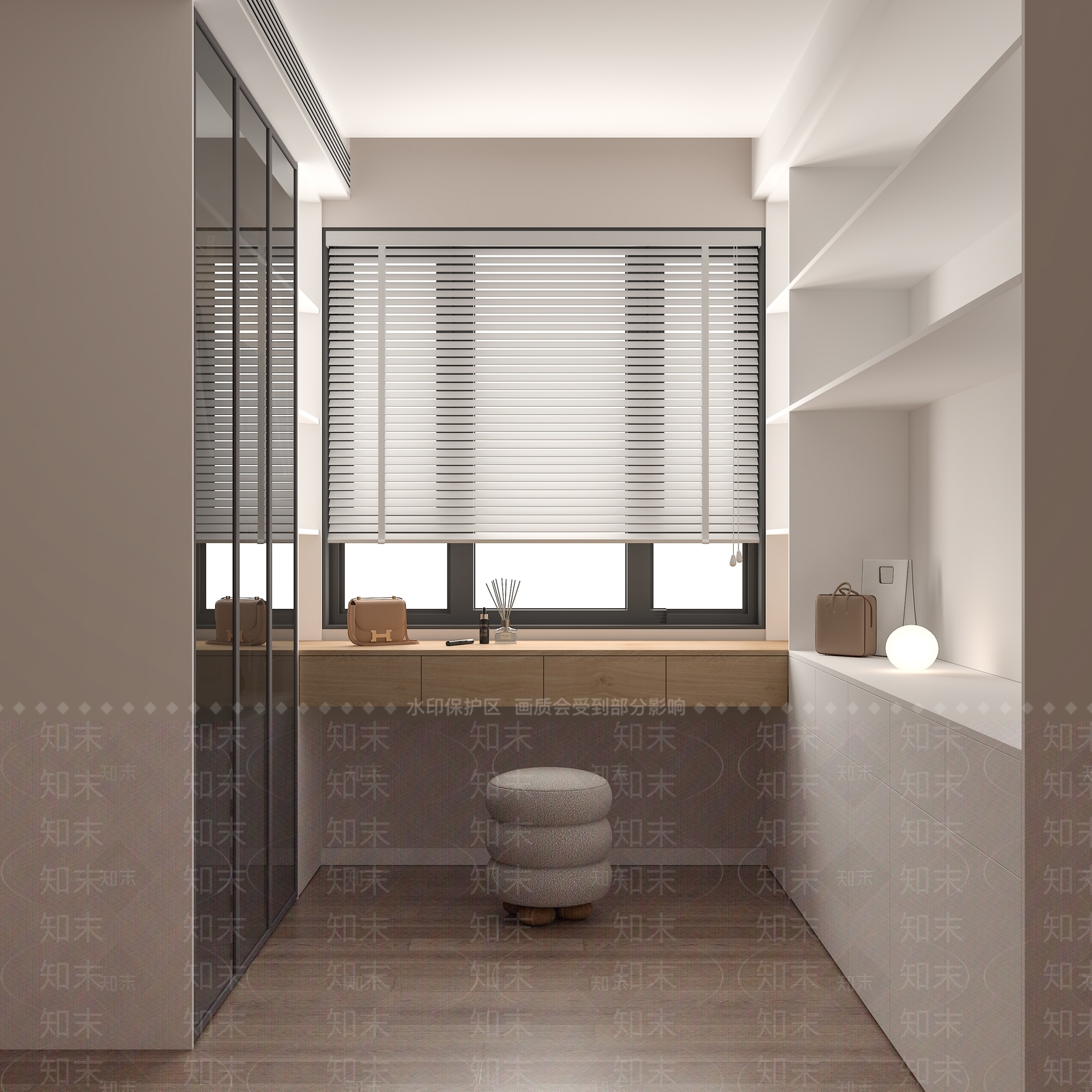 现代衣帽间3D模型下载【ID:1171938540】