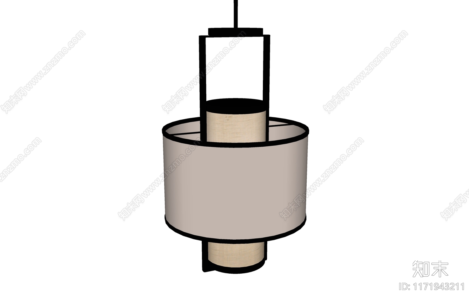 新中式现代吊灯SU模型下载【ID:1171943211】