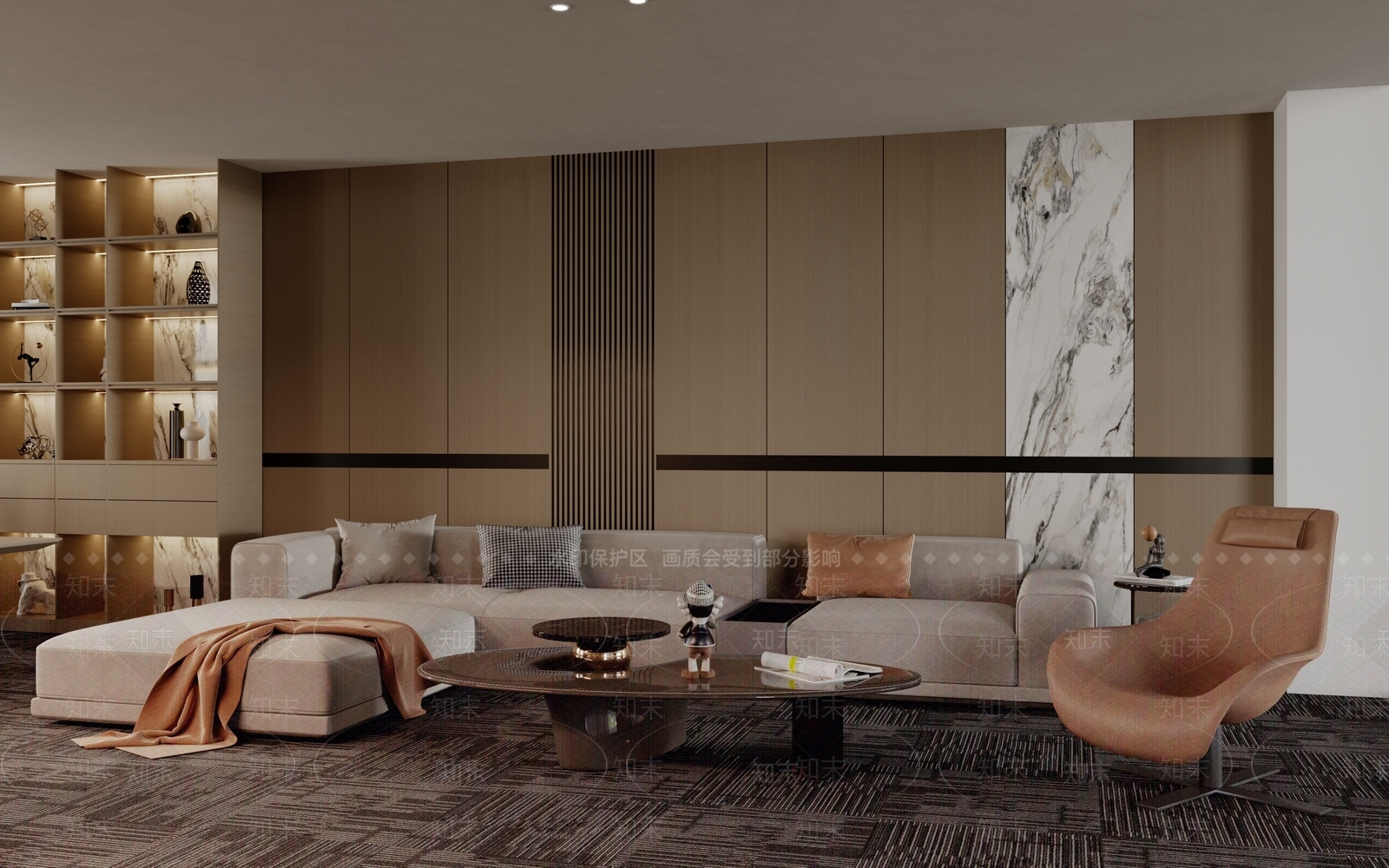 嵌入式装饰展示柜书柜3D模型下载【ID:1227267525】