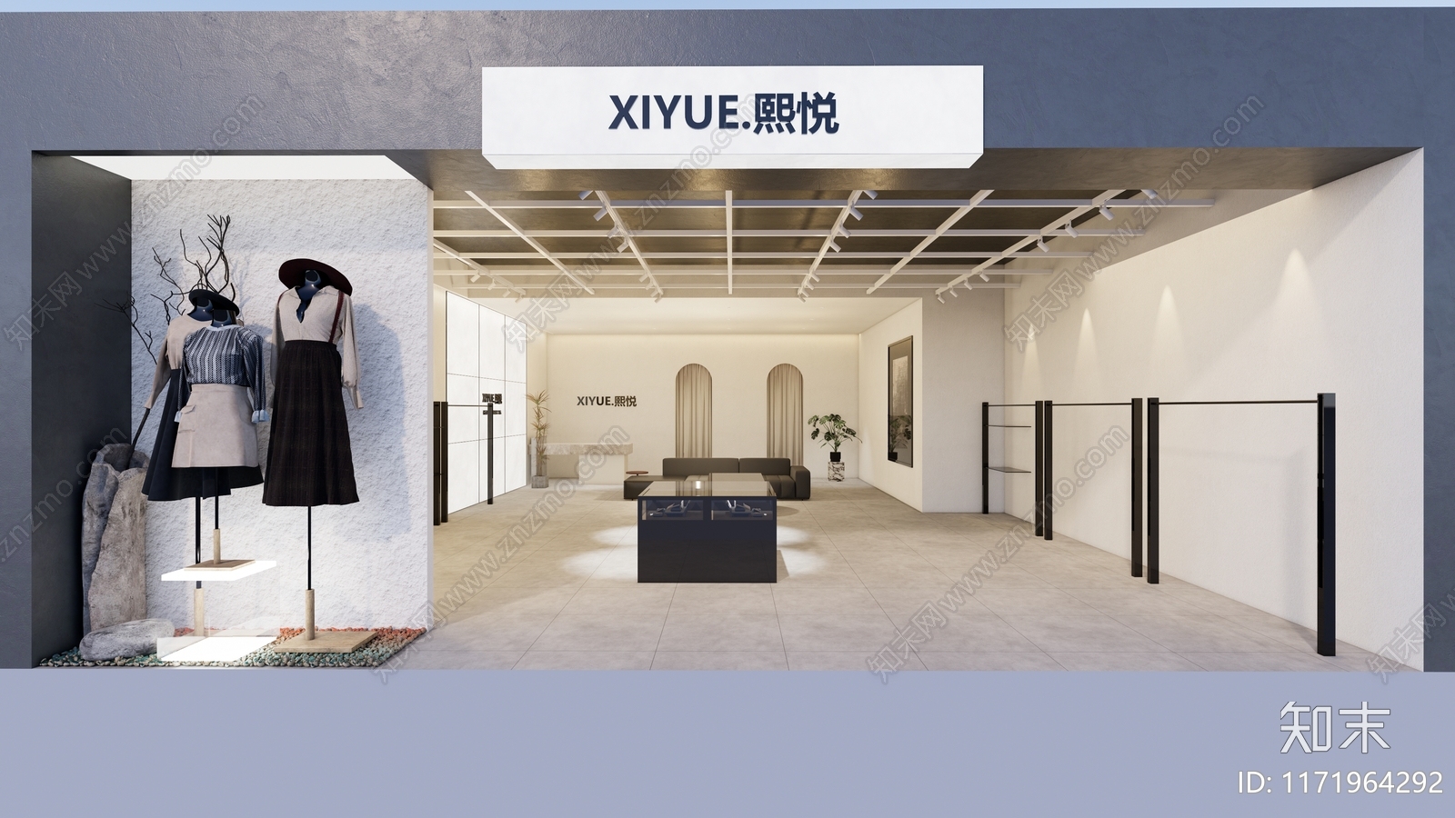 现代服装店SU模型下载【ID:1171964292】