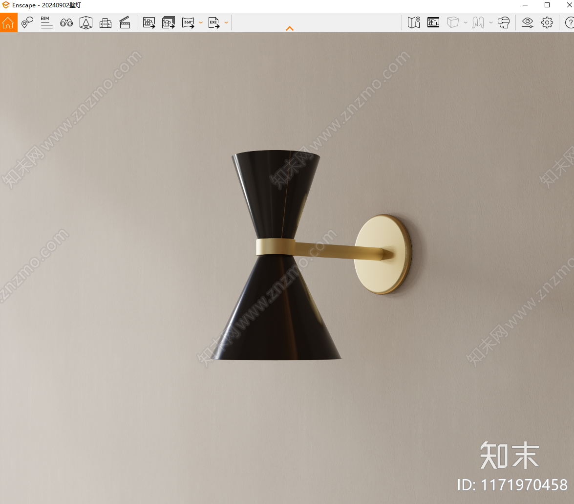 现代壁灯SU模型下载【ID:1171970458】